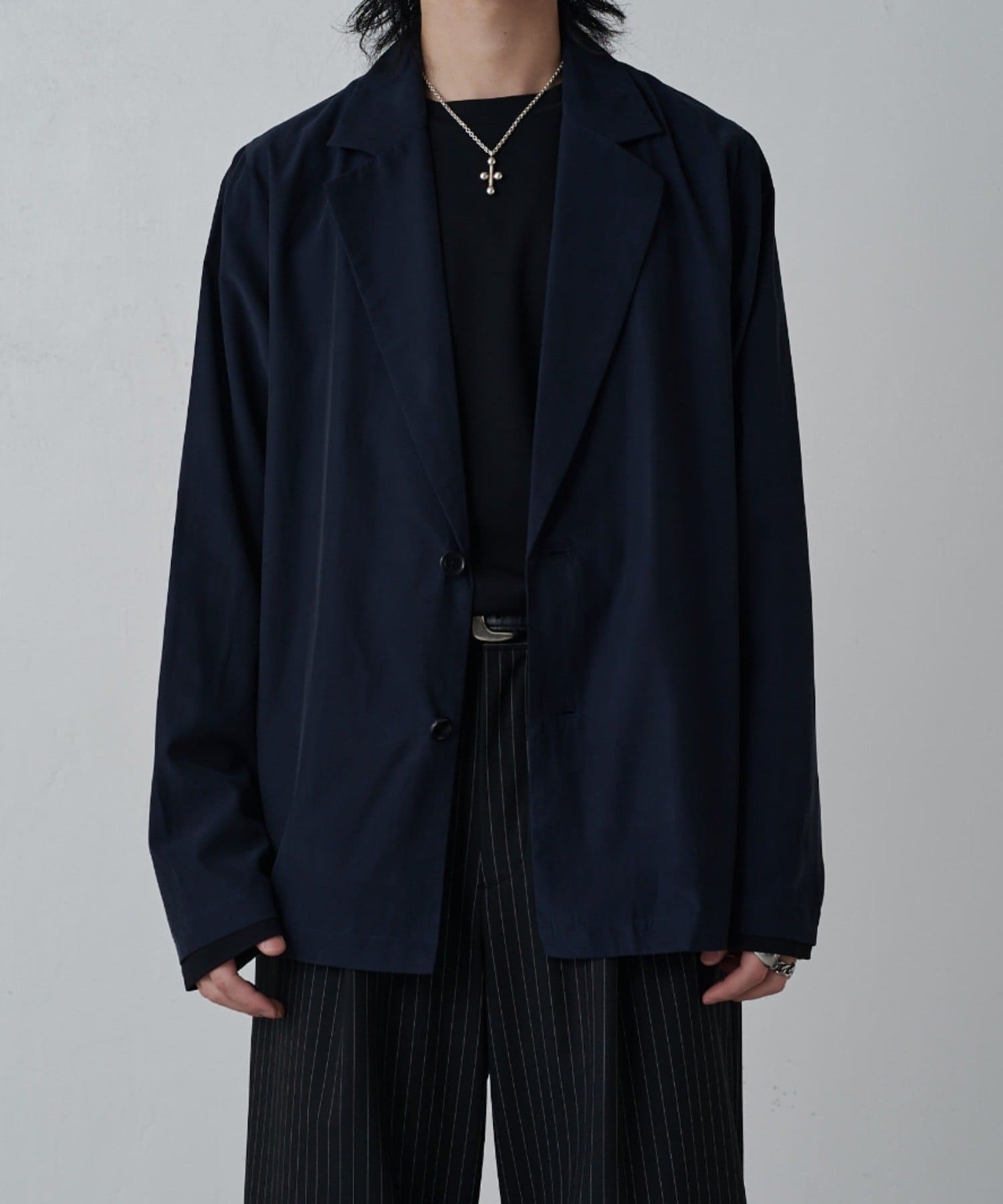 Lui's(ルイス) キュプラ混シャツジャケット