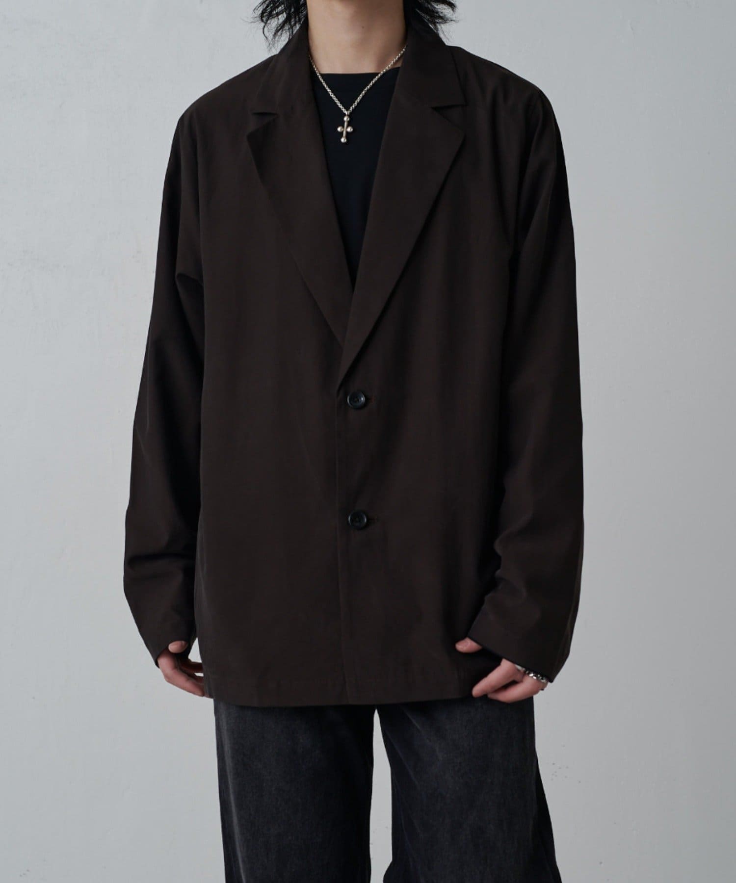 Lui's(ルイス) キュプラ混シャツジャケット