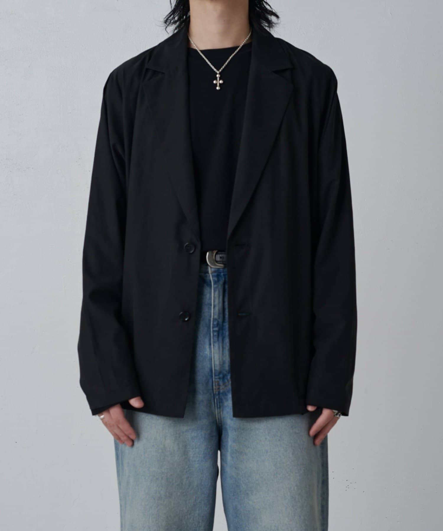 Lui's(ルイス) キュプラ混シャツジャケット