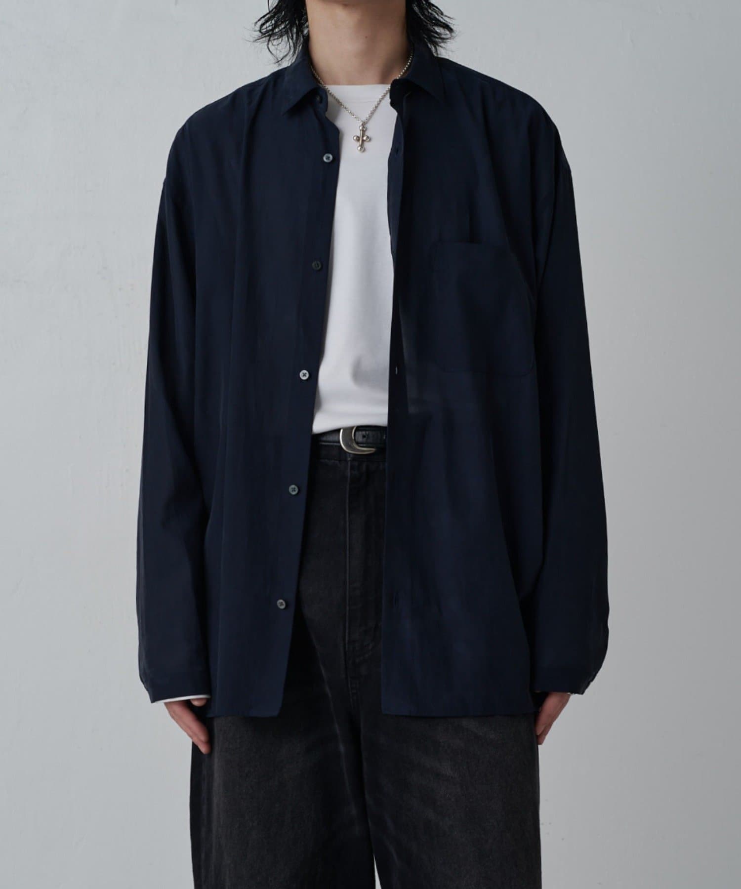 Lui's(ルイス) キュプラ混ビッグシャツ