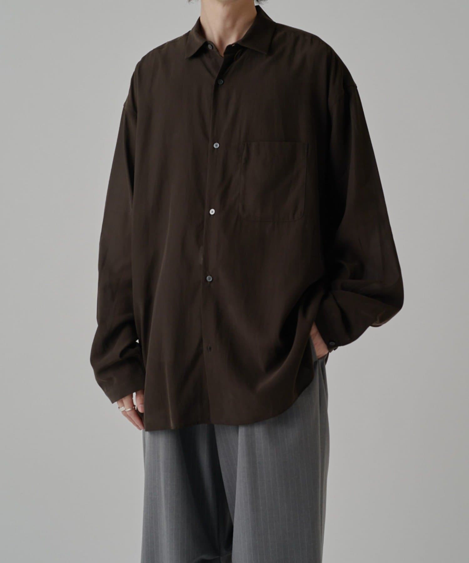 Lui's(ルイス) キュプラ混ビッグシャツ