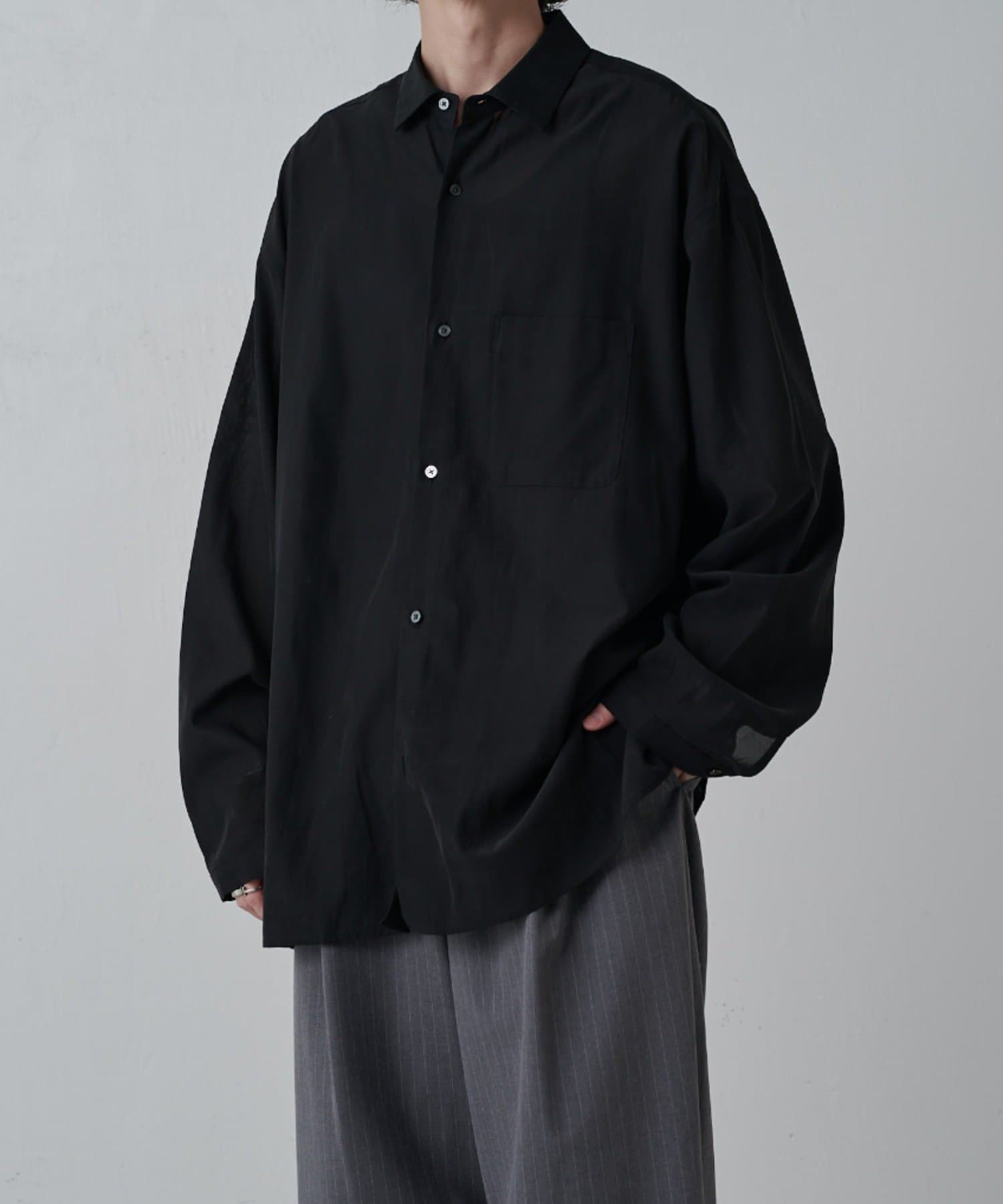 Lui's(ルイス) キュプラ混ビッグシャツ