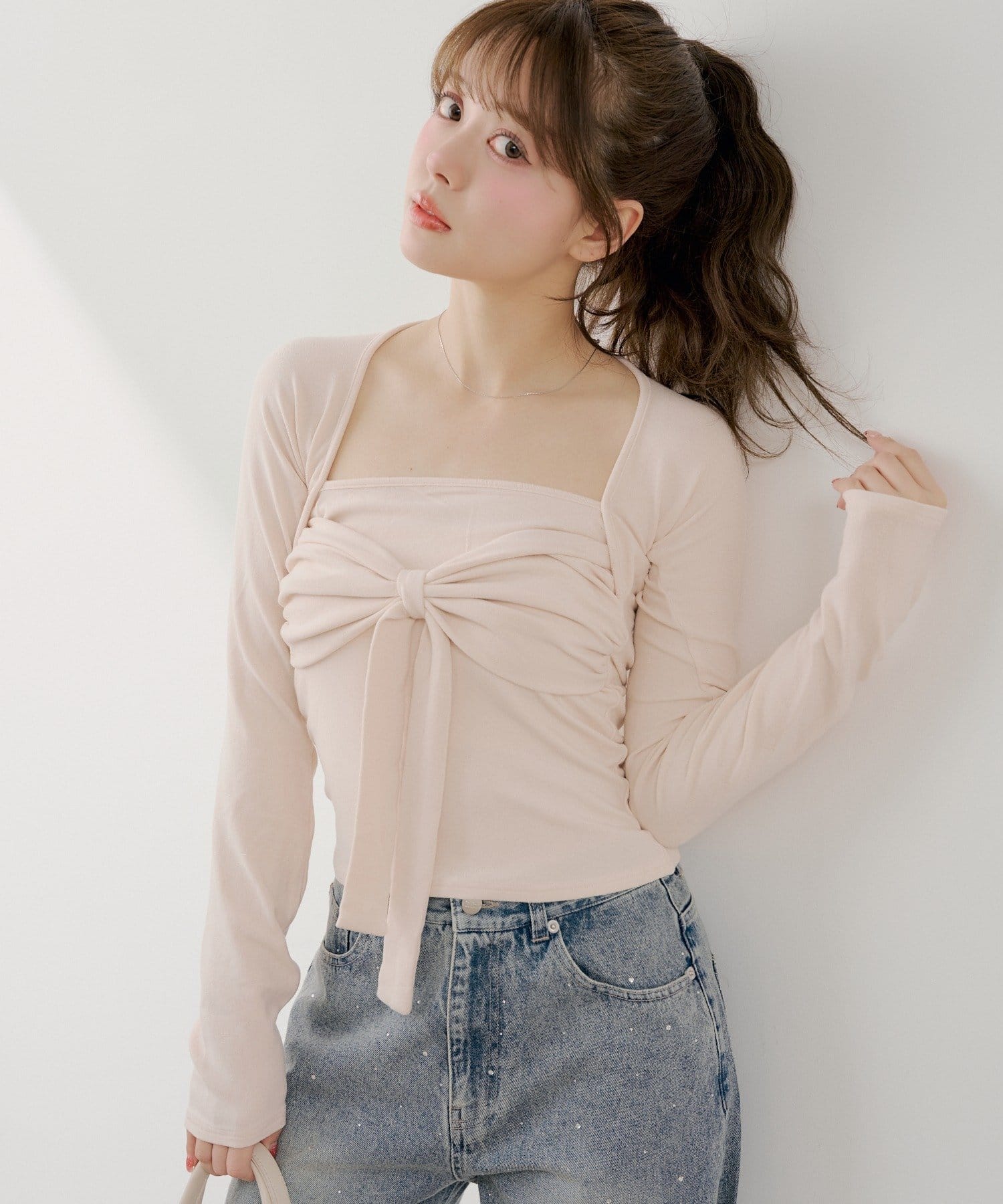 Chico(チコ) 【3/12(木) 0:00～予約開始】ボレロ風リボントップス