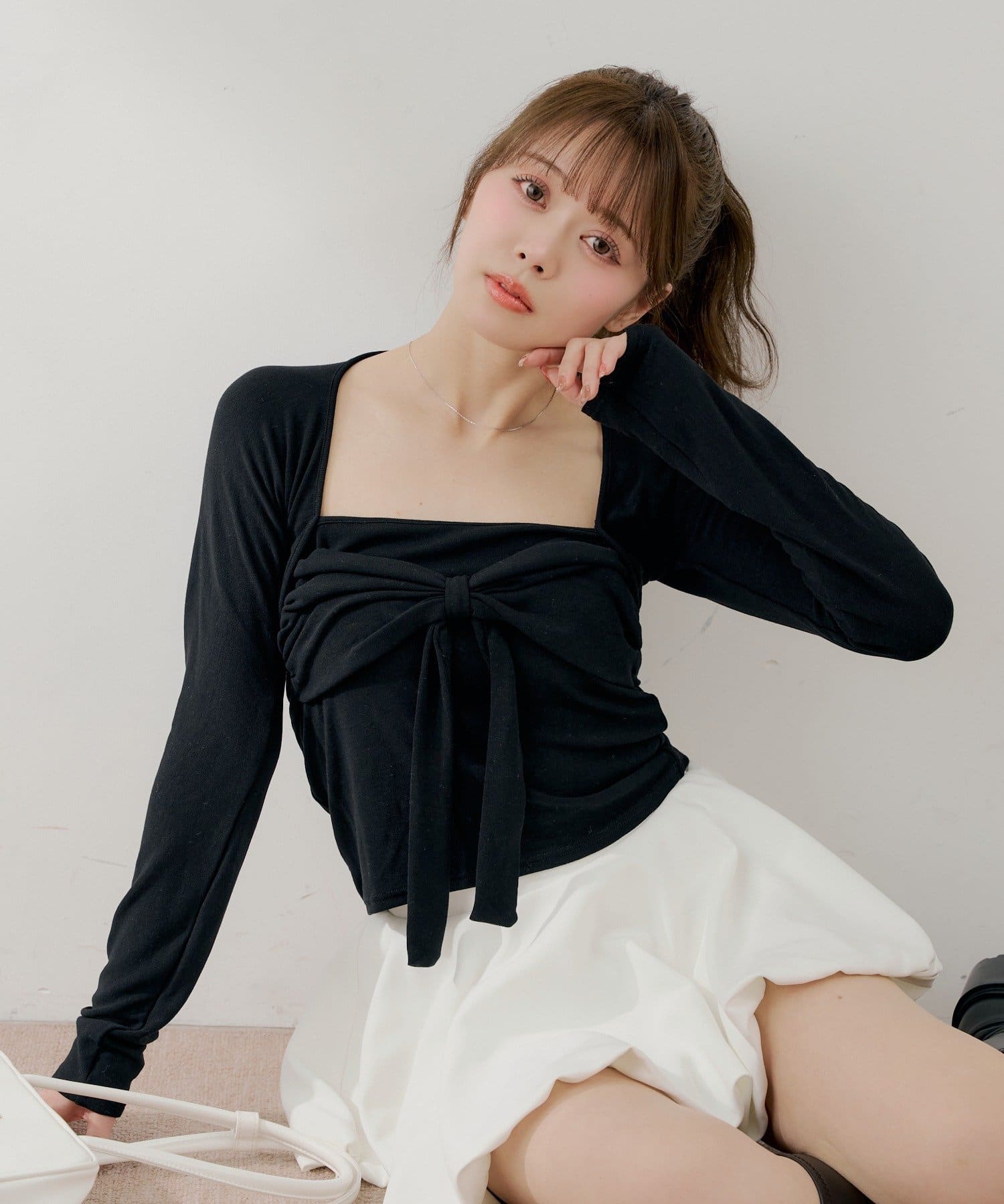 Chico(チコ) 【3/12(木) 0:00～予約開始】ボレロ風リボントップス