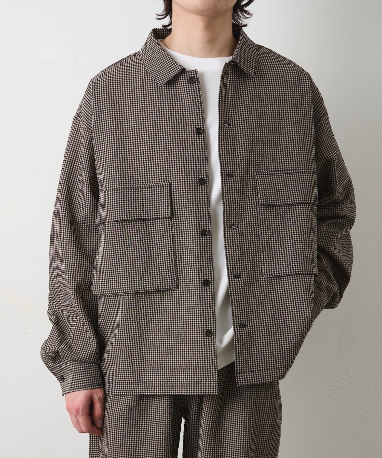 COLONY 2139(コロニー トゥーワンスリーナイン) 【セットアップ対応】シアサッカーギンガムCPOシャツジャケット