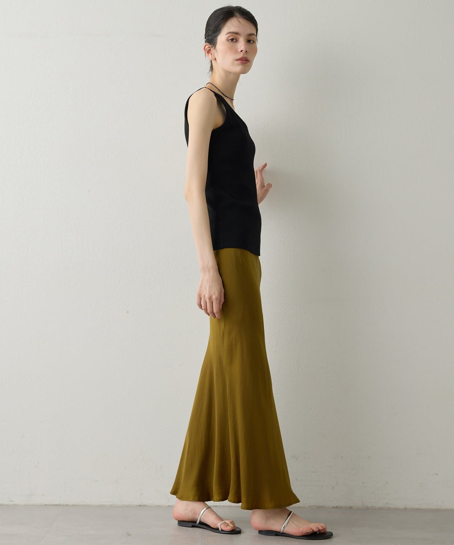 Whim Gazette(ウィム ガゼット) 【Drawing Numbers】パッド付きアシメタンク