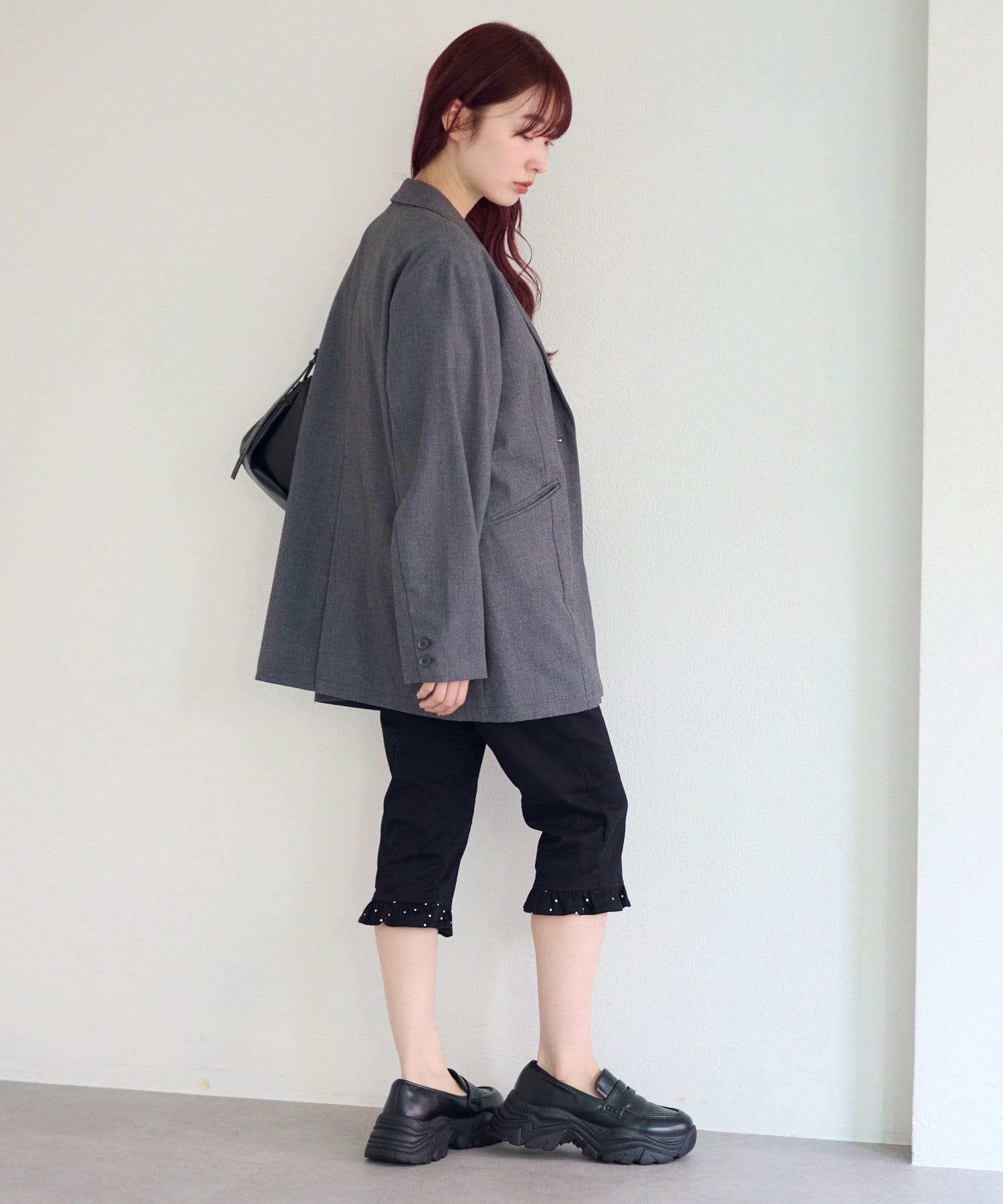 Kastane(カスタネ) 【2.15(日)0:00発売/2サイズ展開/低身長サイズ/一部店舗限定】フリルカプリパンツ