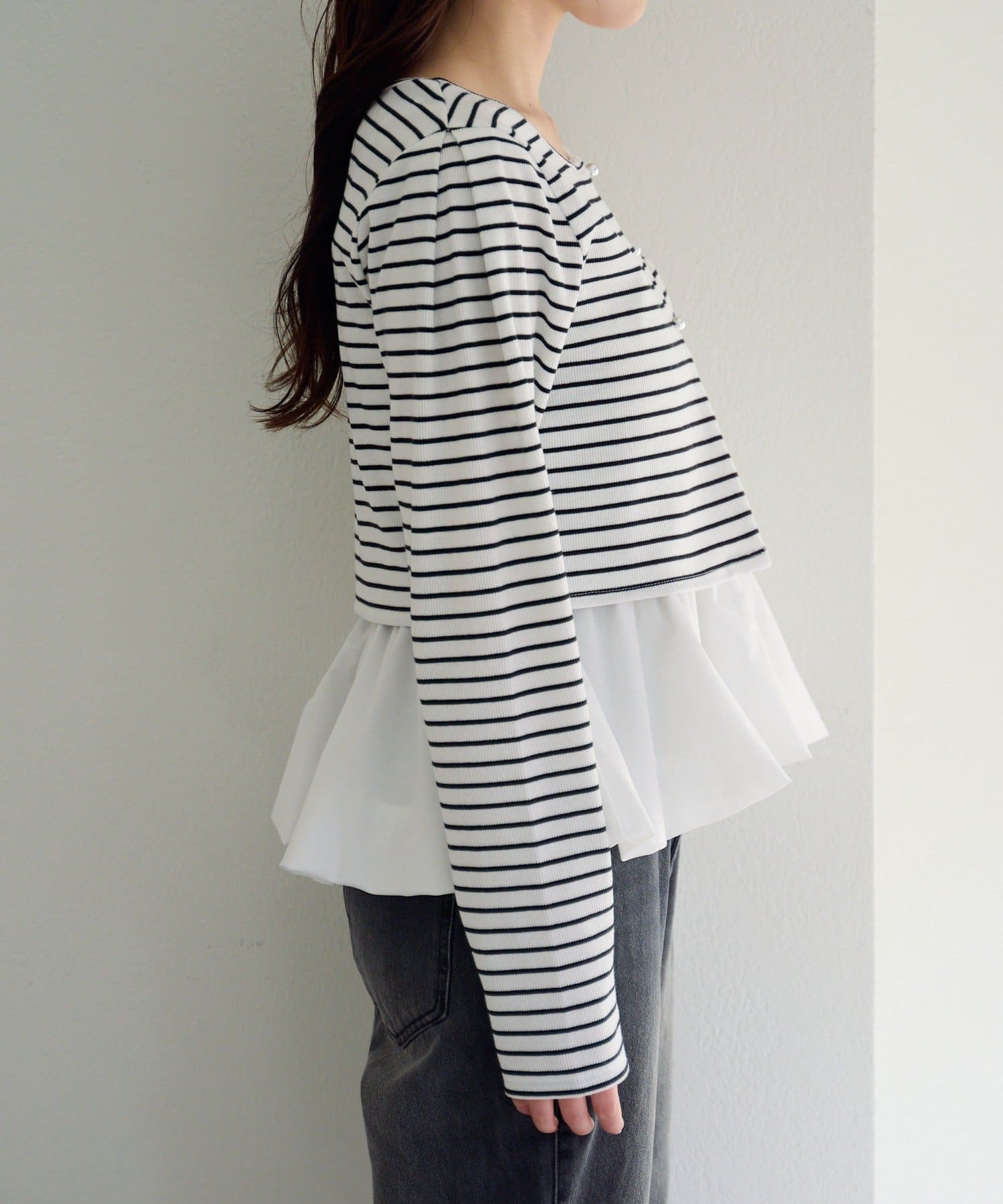 Kastane(カスタネ) 【2.15(日)0:00発売/ボーダー&無地】バルーンキャミカーデSET