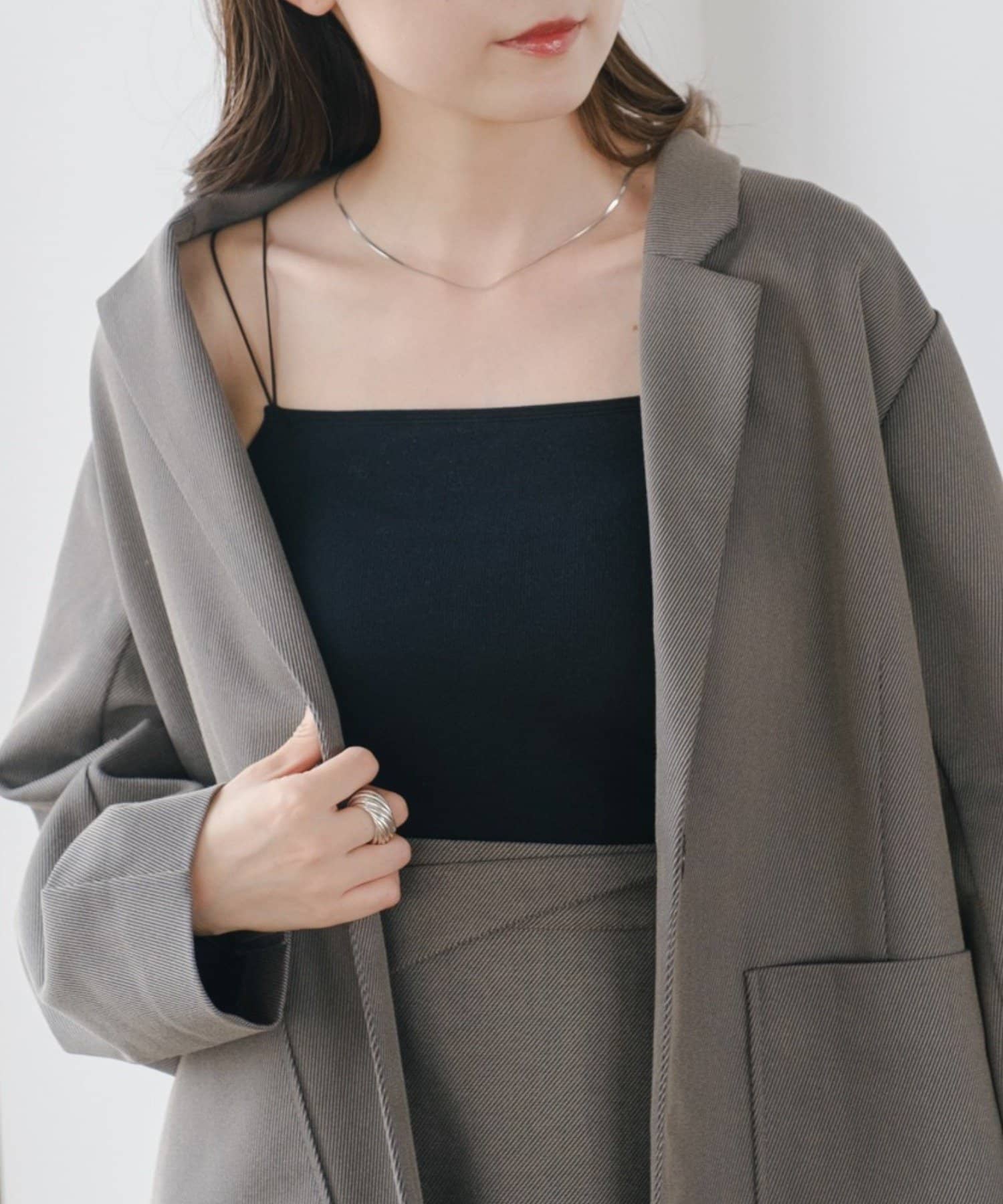 Kastane(カスタネ) 【5色展開】カップ付きクロップドブラキャミ