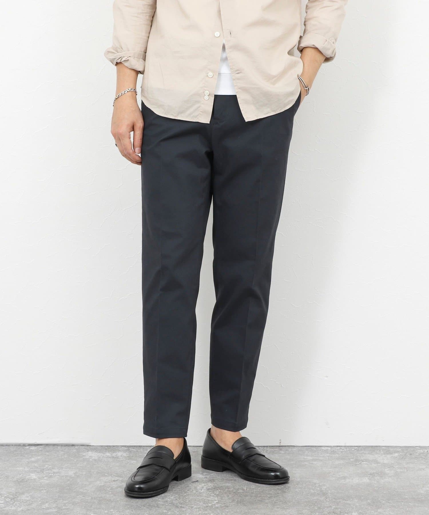 NOLLEY'S(ノーリーズ) 《ビジカジ対応》ストレッチツイル レギュラーフィットパンツ