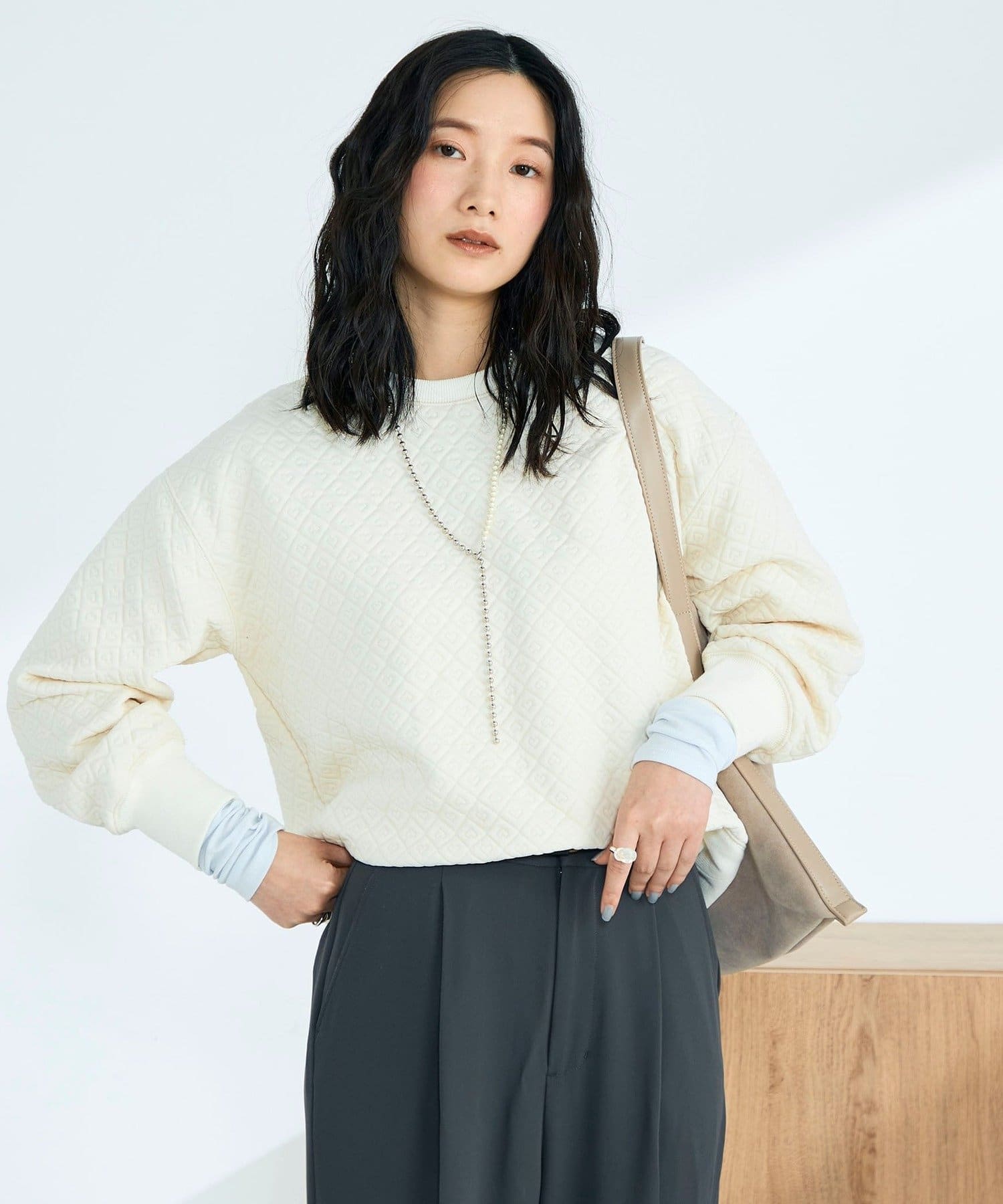 FREDY & GLOSTER(フレディ アンド グロスター) ハートキルトスウェットプルオーバー