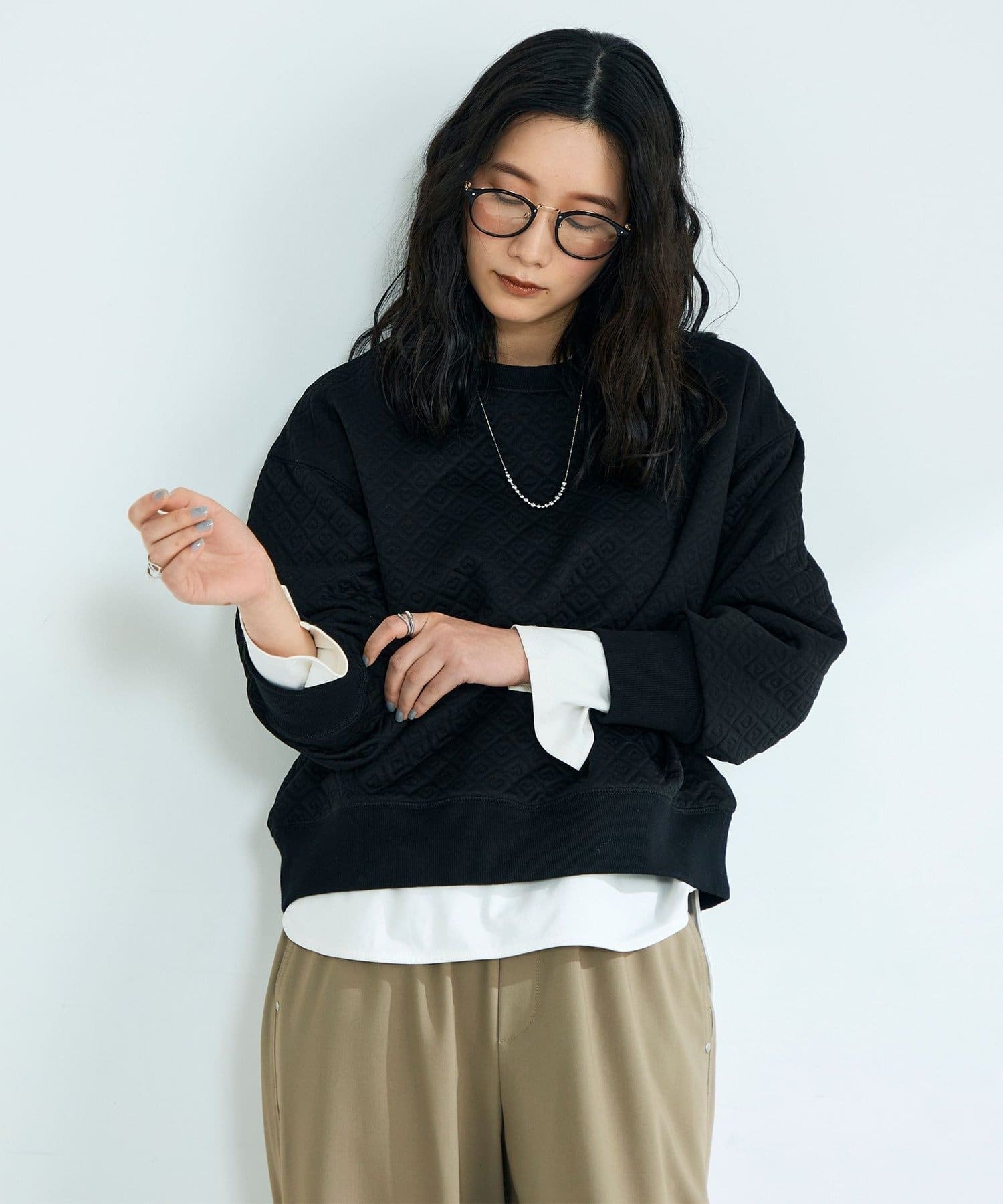 FREDY & GLOSTER(フレディ アンド グロスター) ハートキルトスウェットプルオーバー