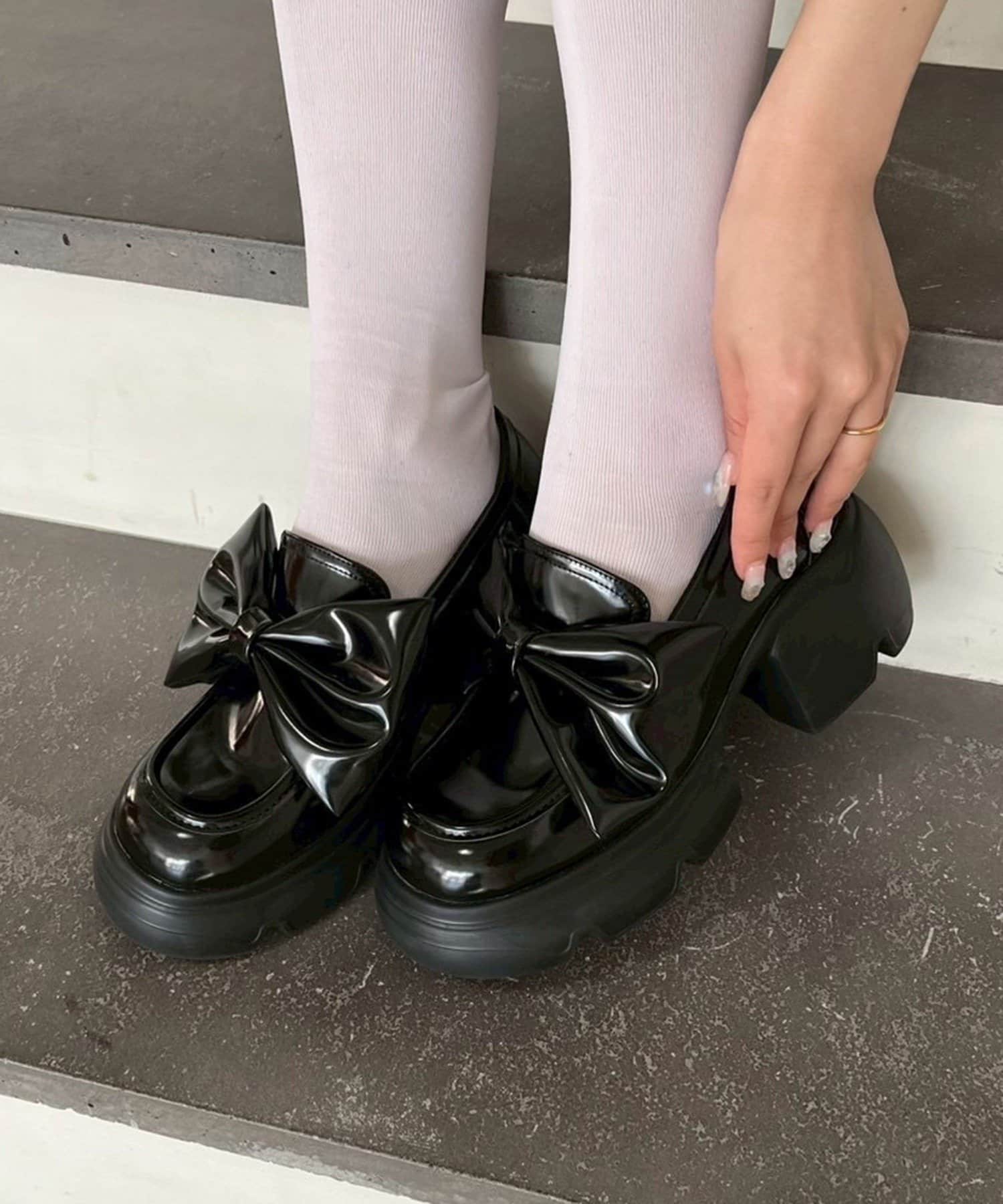 NICE CLAUP / OLIVE des OLIVE OUTLET(ナイスクラップ  / オリーブ デ オリーブ アウトレット) 【one after another】ビッグリボンローファー