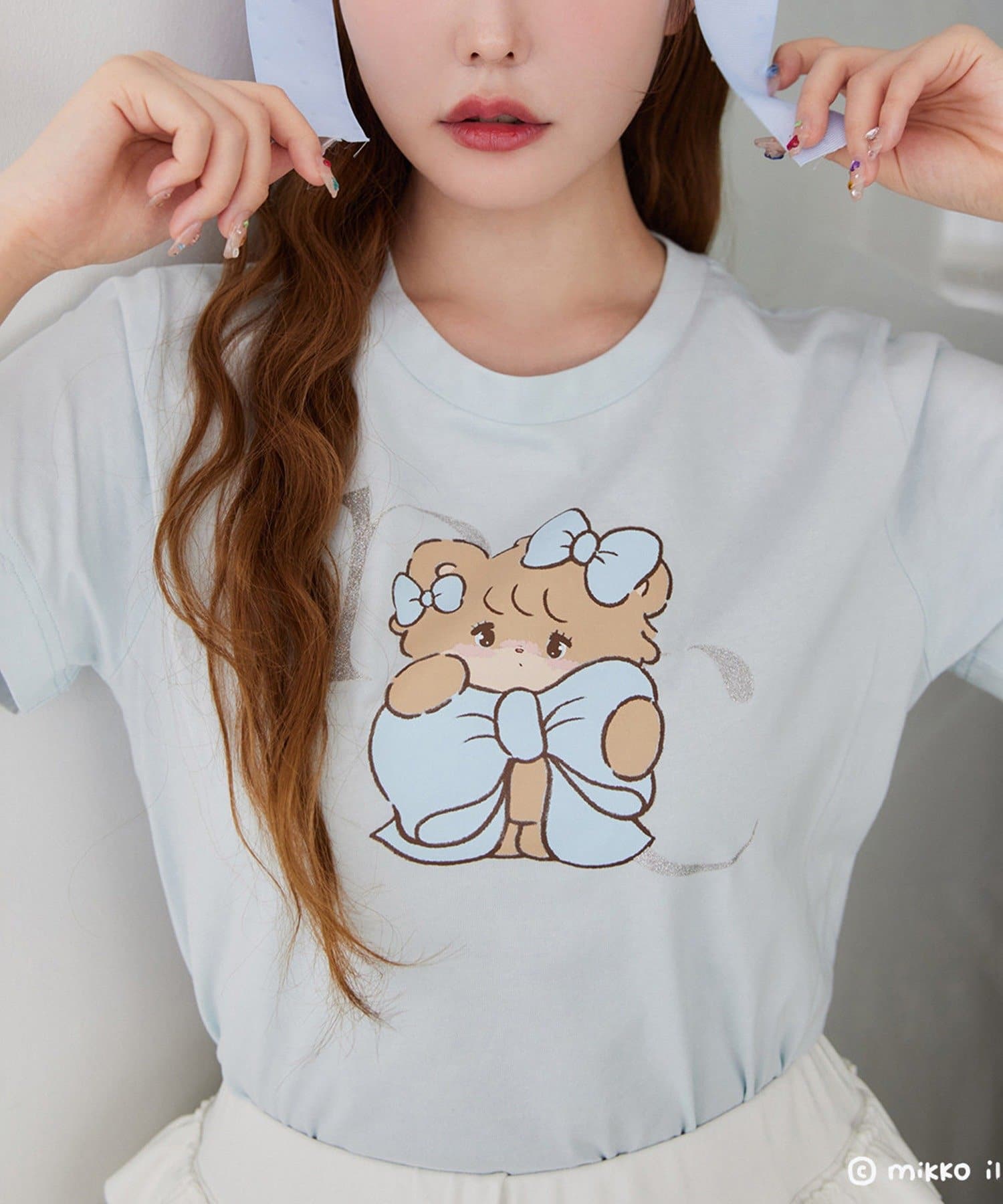 NICE CLAUP / OLIVE des OLIVE OUTLET(ナイスクラップ  / オリーブ デ オリーブ アウトレット) 【one after another】【mikko コラボ】プリントTシャツ