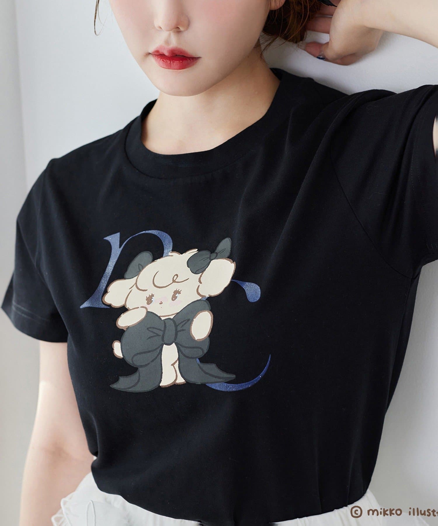 NICE CLAUP / OLIVE des OLIVE OUTLET(ナイスクラップ  / オリーブ デ オリーブ アウトレット) 【one after another】【mikko コラボ】プリントTシャツ