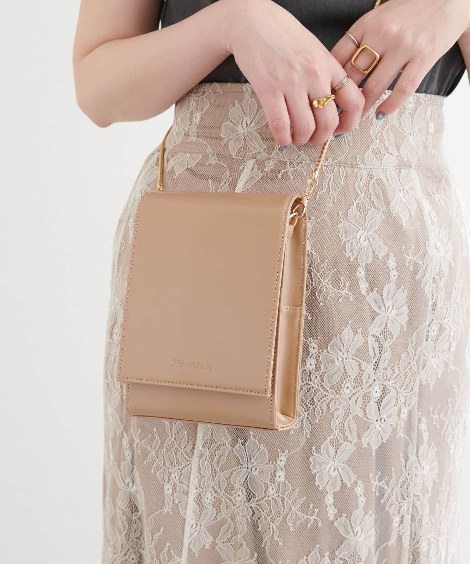 NICE CLAUP / OLIVE des OLIVE OUTLET(ナイスクラップ  / オリーブ デ オリーブ アウトレット) 【natural couture】ミラーインショルダーバッグ