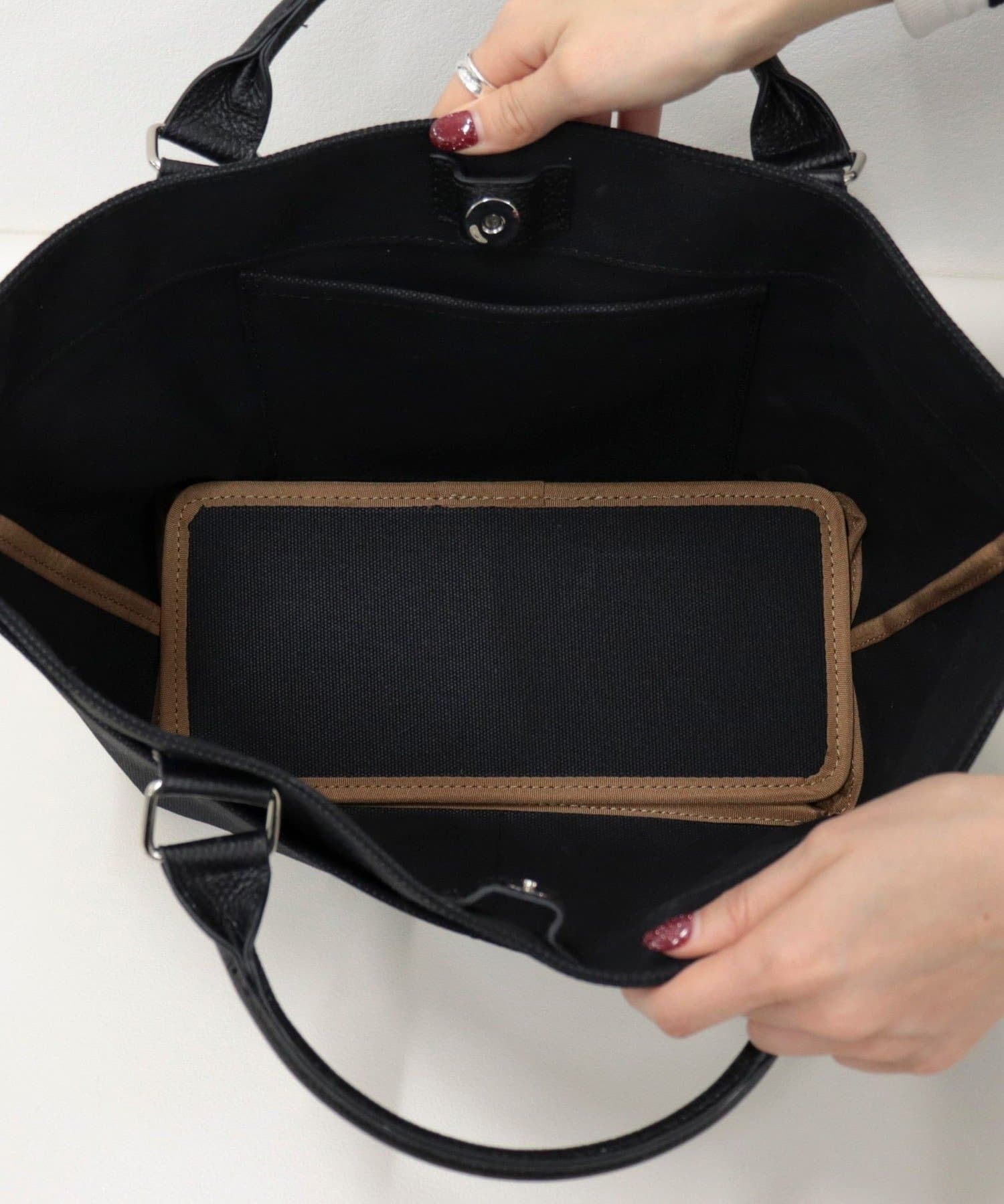 FREDY & GLOSTER(フレディ アンド グロスター) FRレザーハンドルキャンバストートバッグ