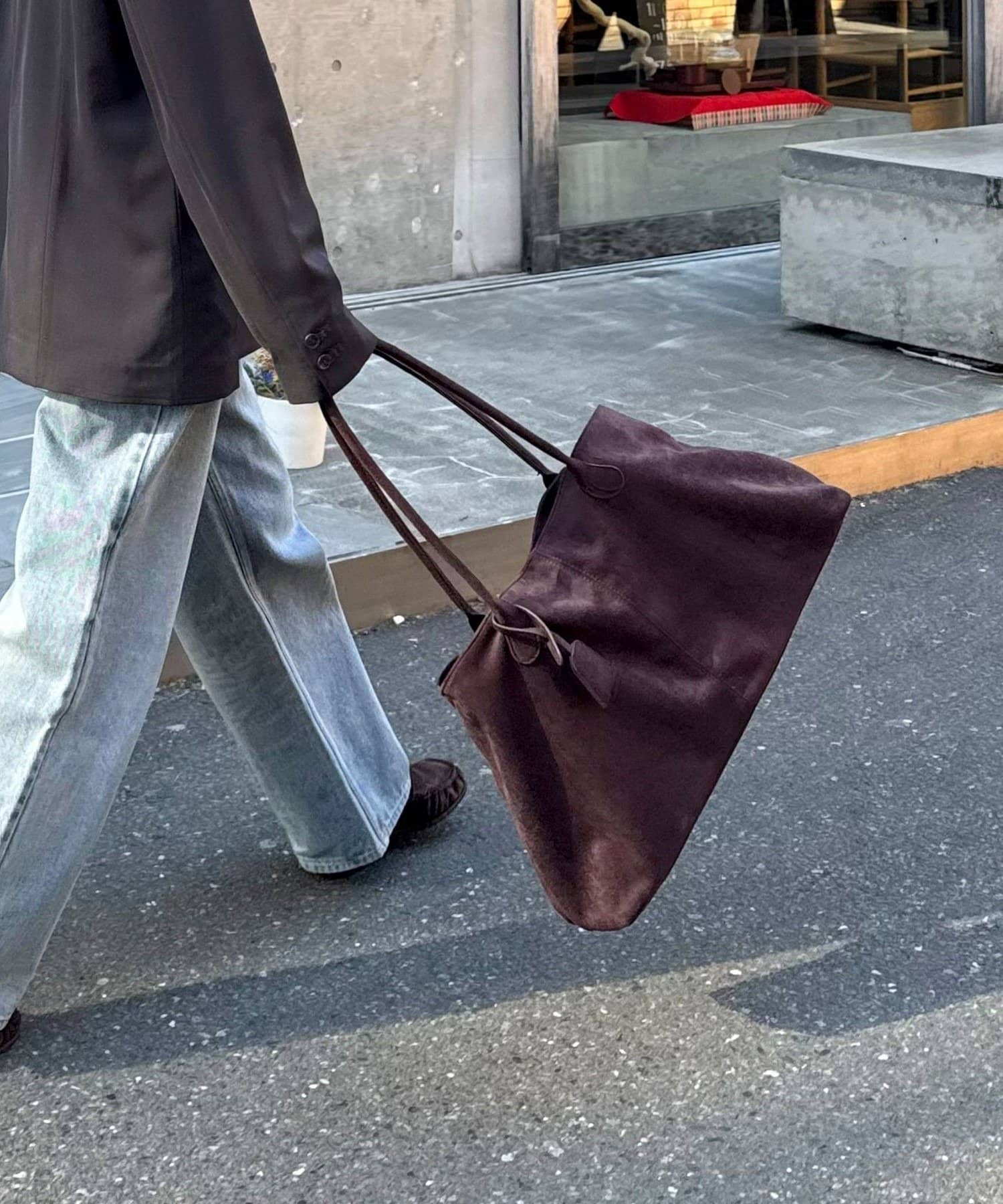 FREDY & GLOSTER(フレディ アンド グロスター) フェイクスエードワイドトートバッグ