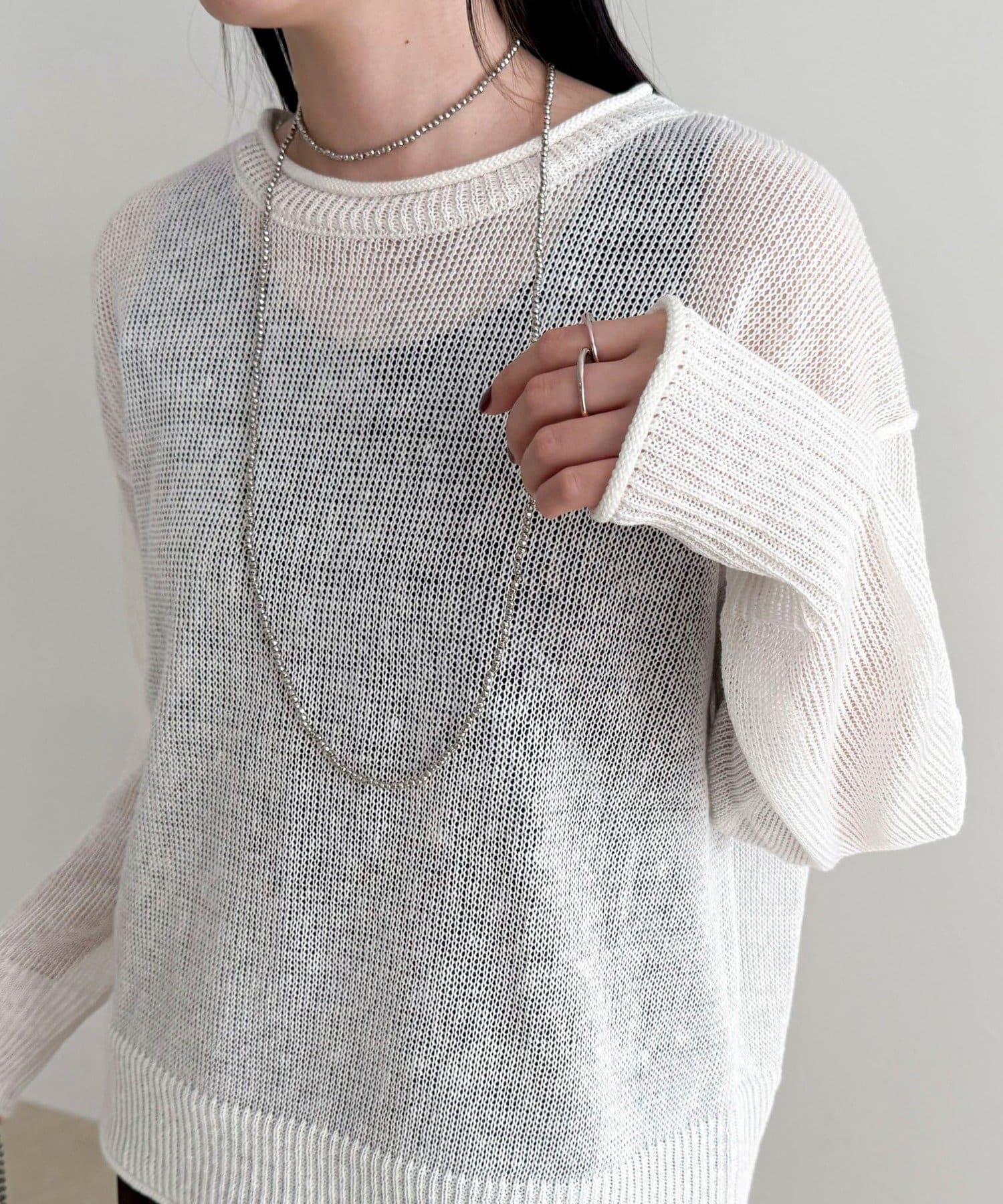 FREDY & GLOSTER(フレディ アンド グロスター) LINEN100ニットプルオーバー