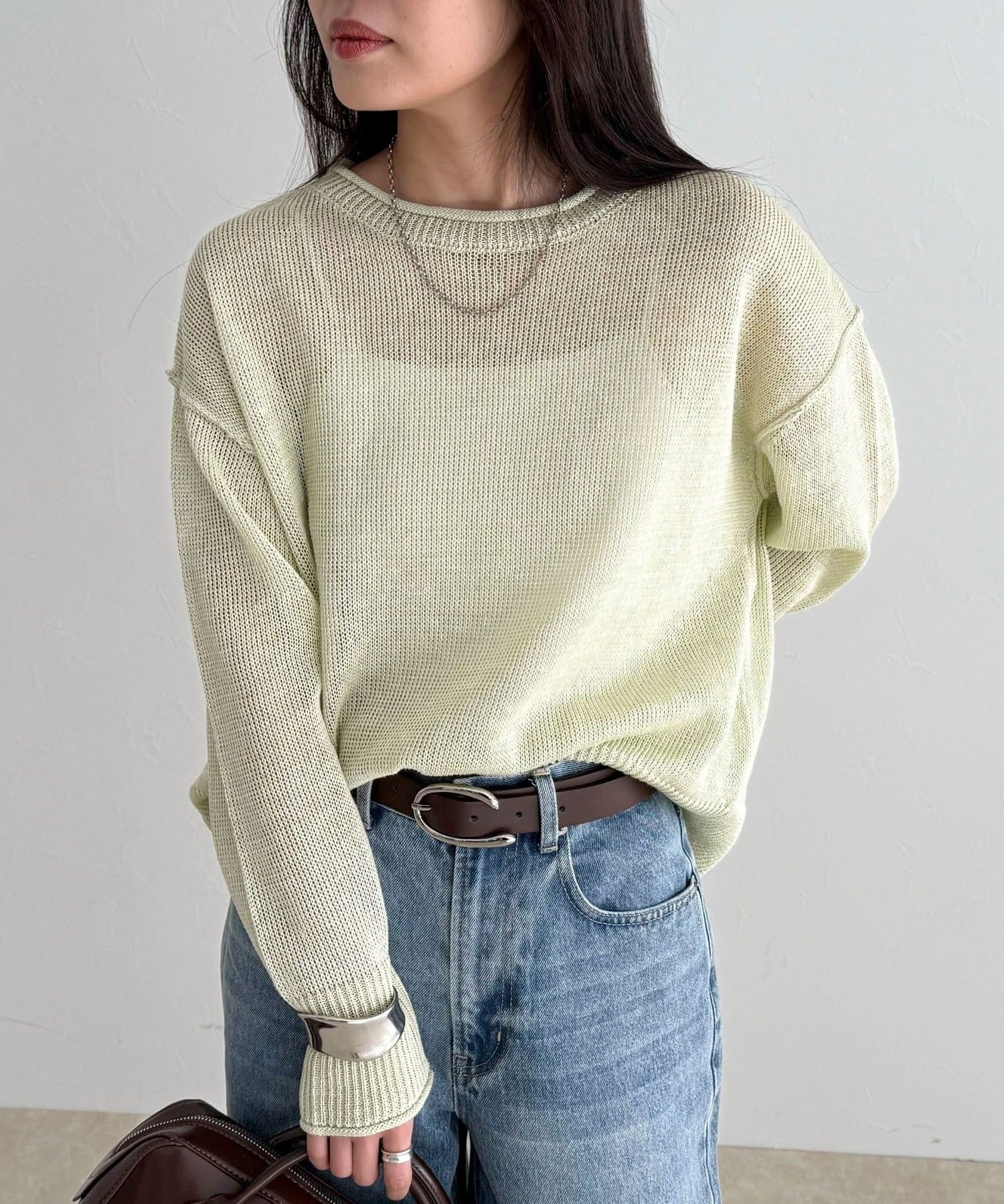 FREDY & GLOSTER(フレディ アンド グロスター) LINEN100ニットプルオーバー