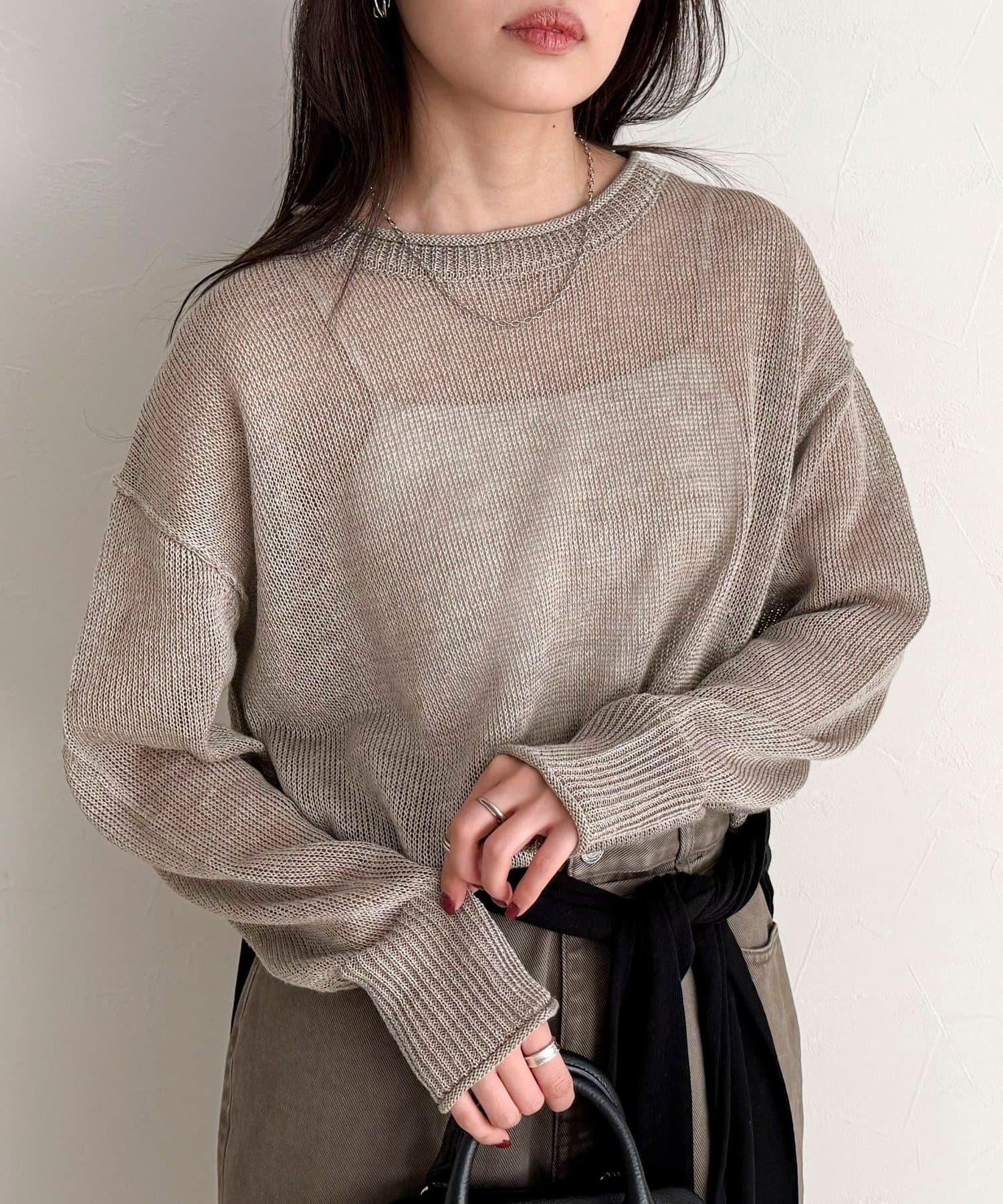 FREDY & GLOSTER(フレディ アンド グロスター) LINEN100ニットプルオーバー