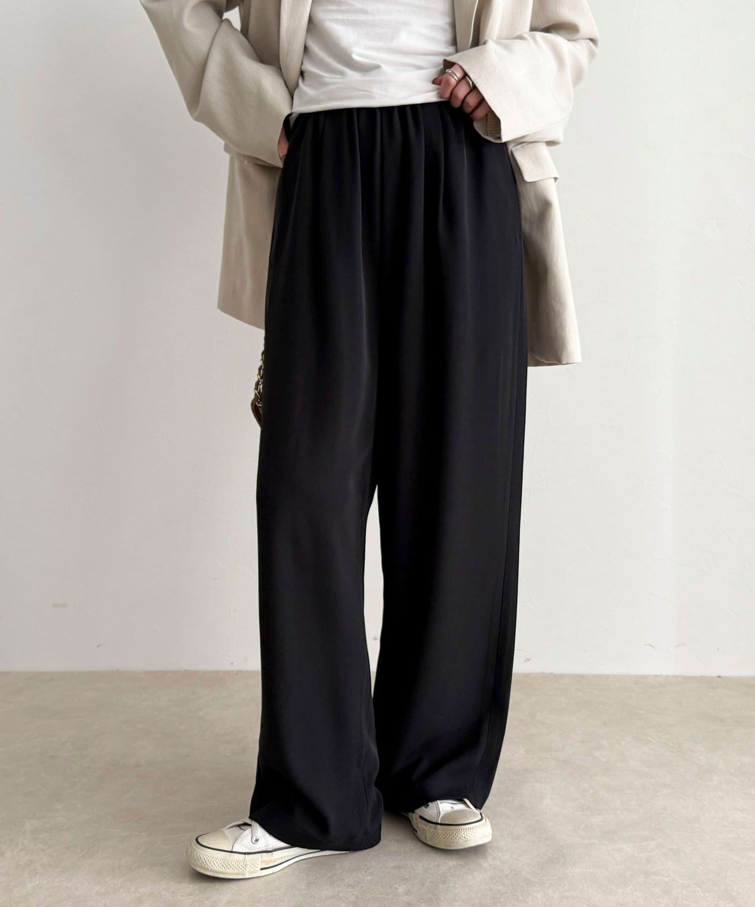 FREDY & GLOSTER(フレディ アンド グロスター) 【ラクなのにきちんと見え】シャラリツイル イージーパンツ