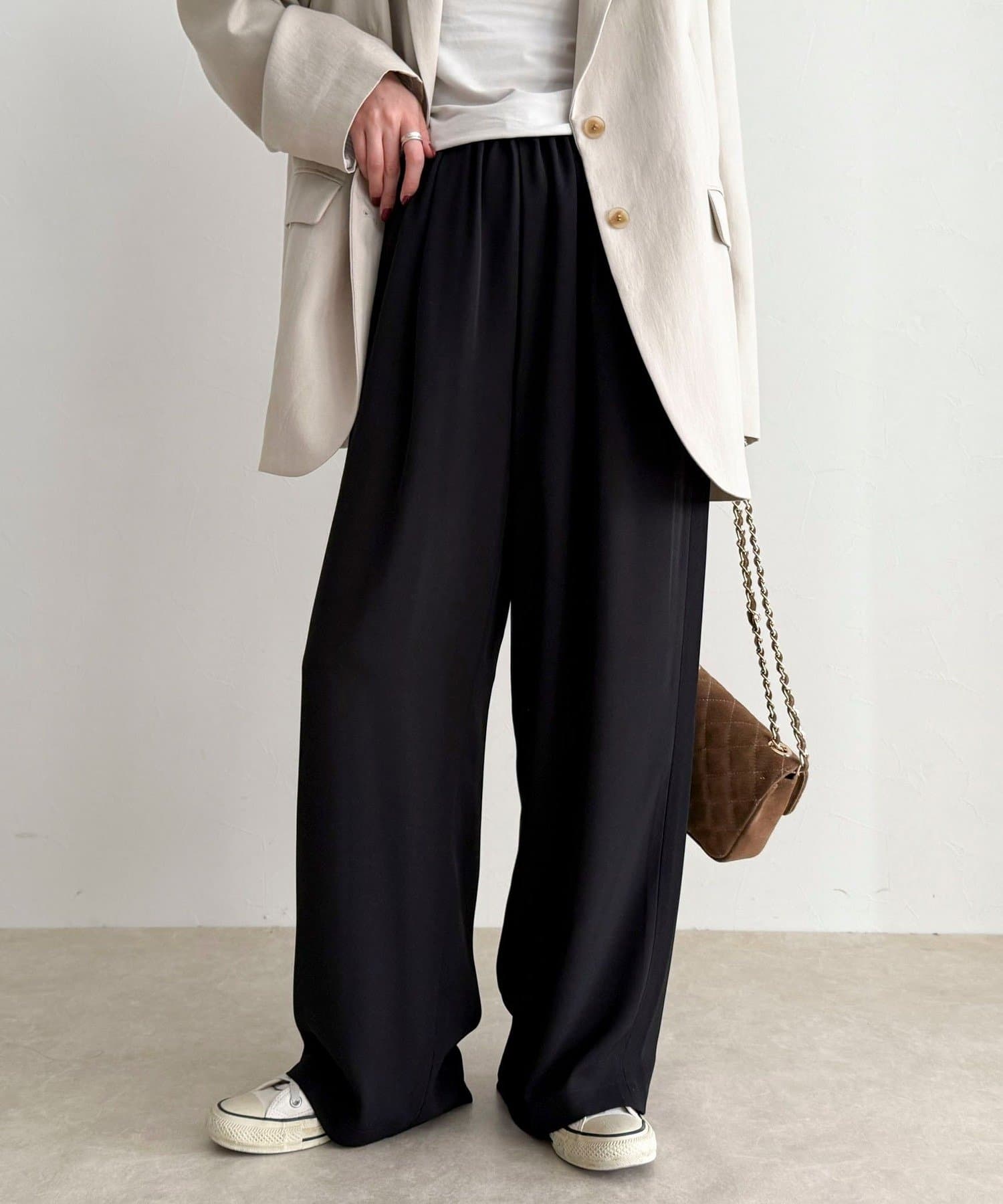 FREDY & GLOSTER(フレディ アンド グロスター) 【ラクなのにきちんと見え】シャラリツイル イージーパンツ