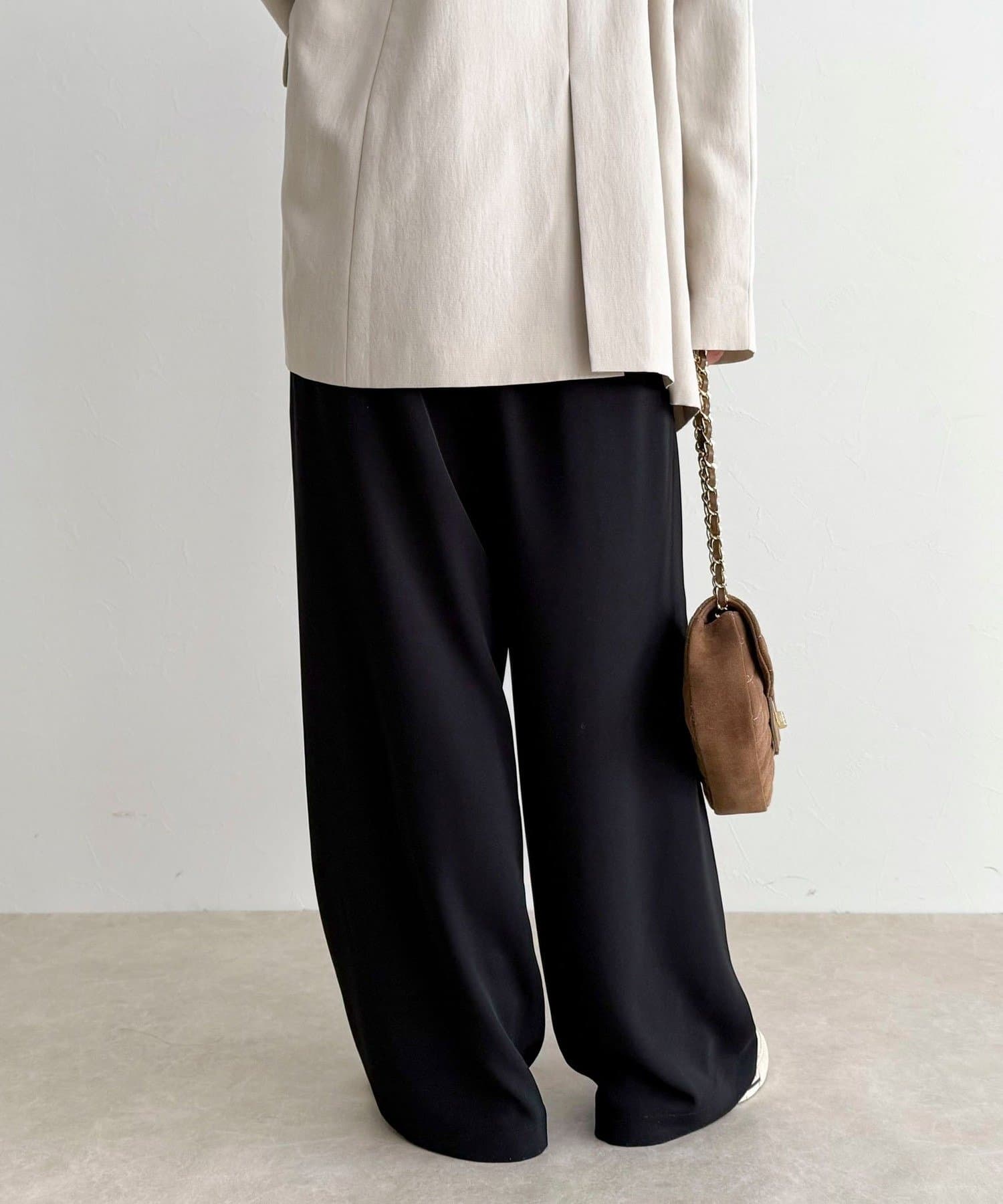 FREDY & GLOSTER(フレディ アンド グロスター) 【ラクなのにきちんと見え】シャラリツイル イージーパンツ