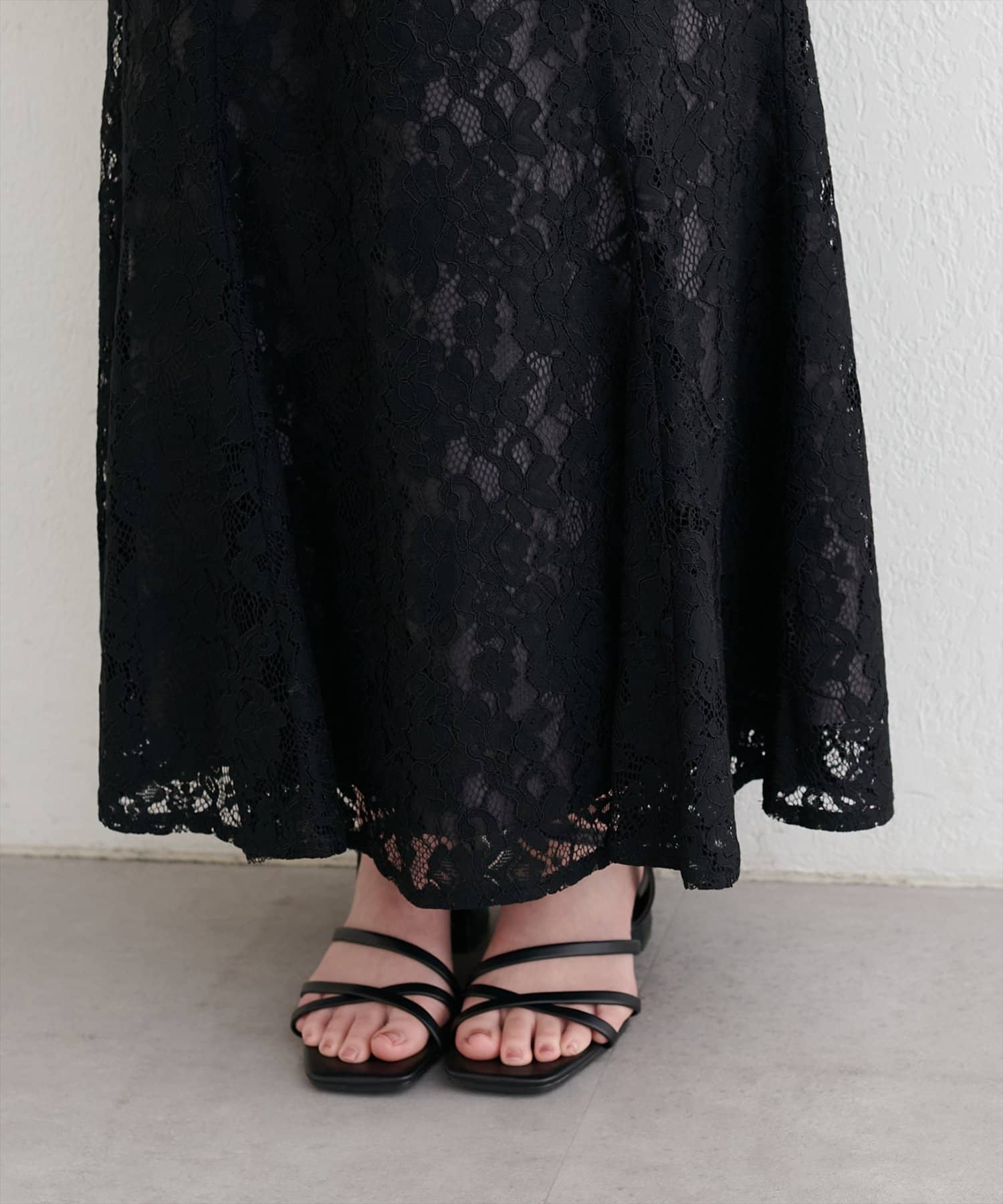 natural couture(ナチュラルクチュール) 着丈変えられるレースマーメイドスカート