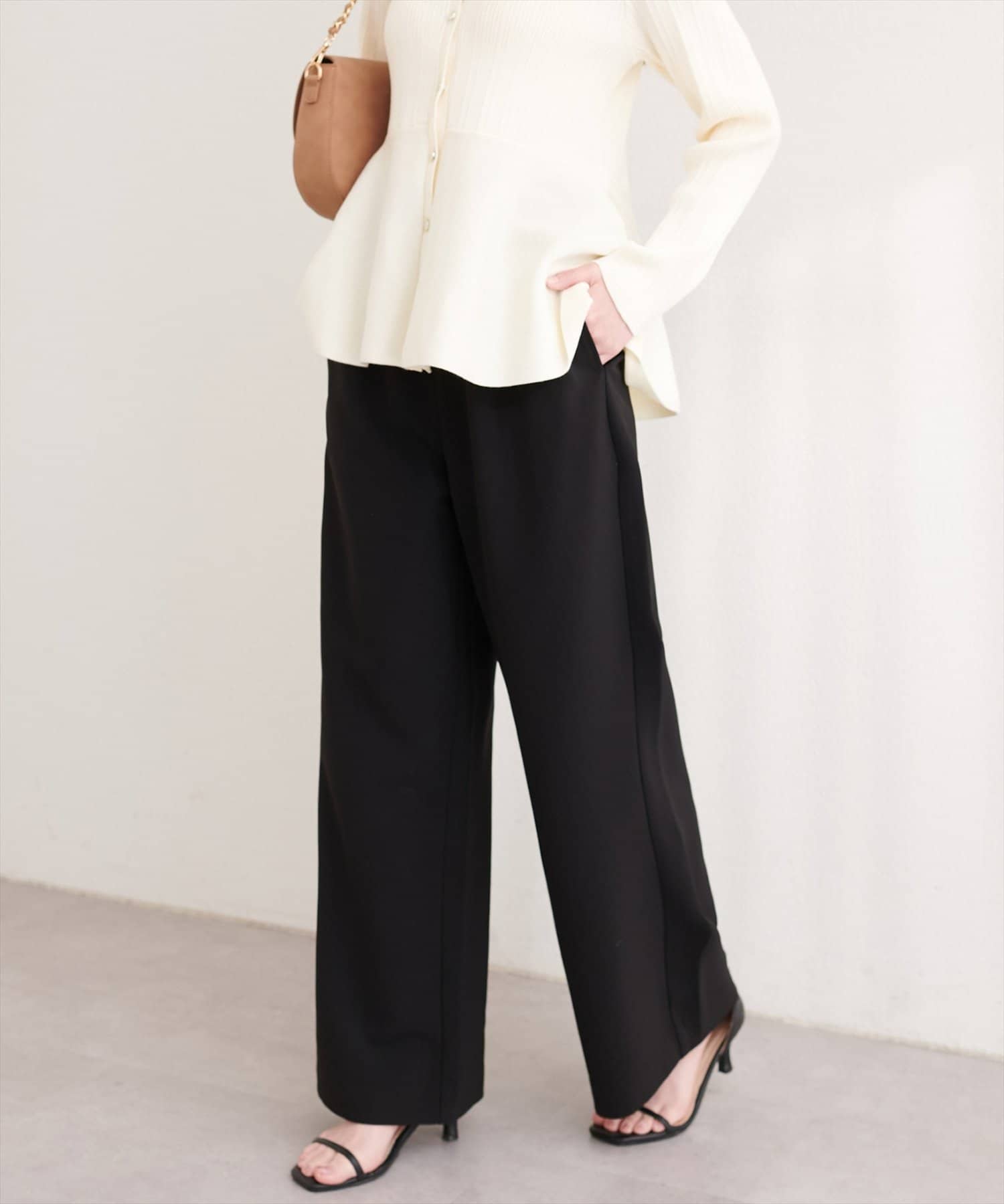 natural couture(ナチュラルクチュール) とろみイージーパンツ