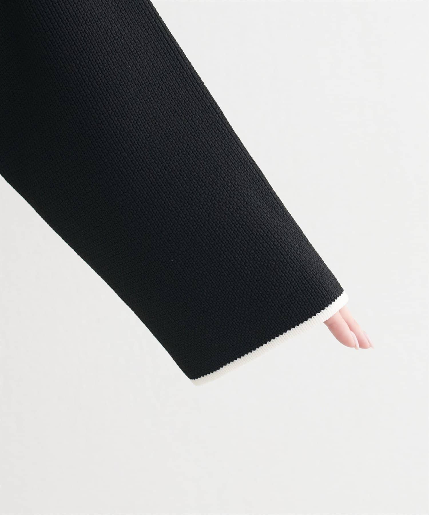 natural couture(ナチュラルクチュール) 配色クルーネックカーディガン