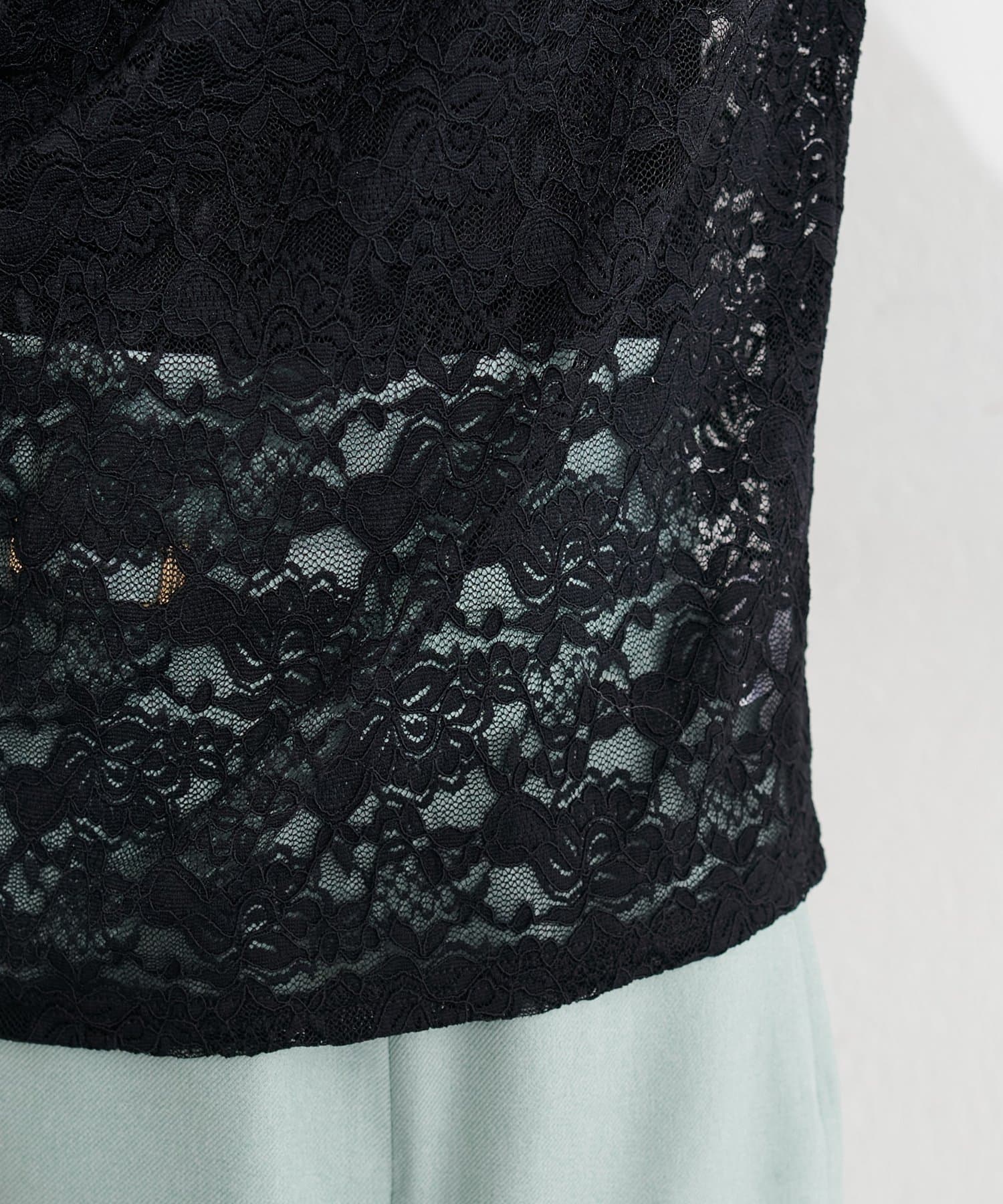 natural couture(ナチュラルクチュール) ドレープレースプルオーバー