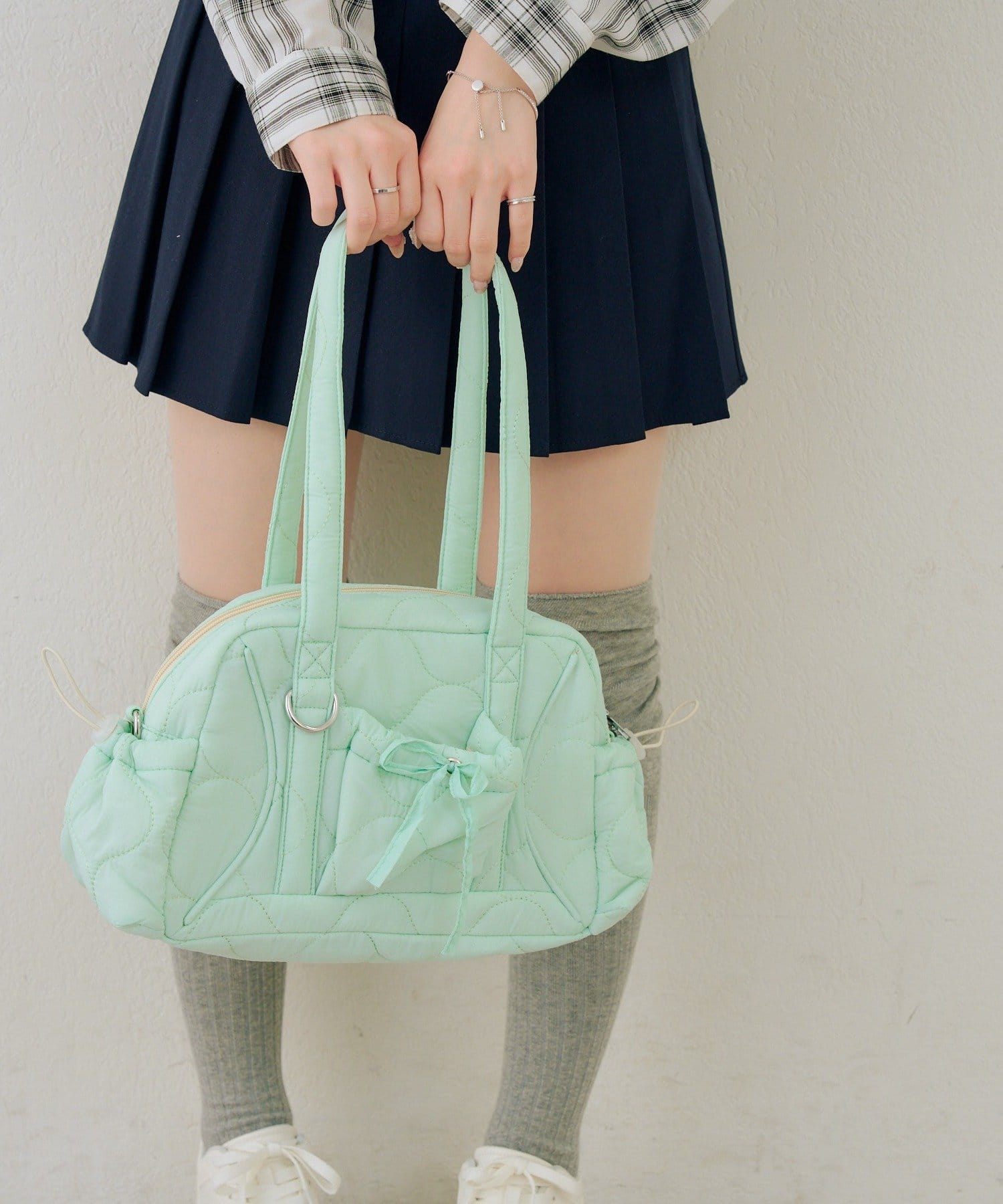 NICE CLAUP / OLIVE des OLIVE OUTLET(ナイスクラップ  / オリーブ デ オリーブ アウトレット) 【RMAF】キルティングボストン