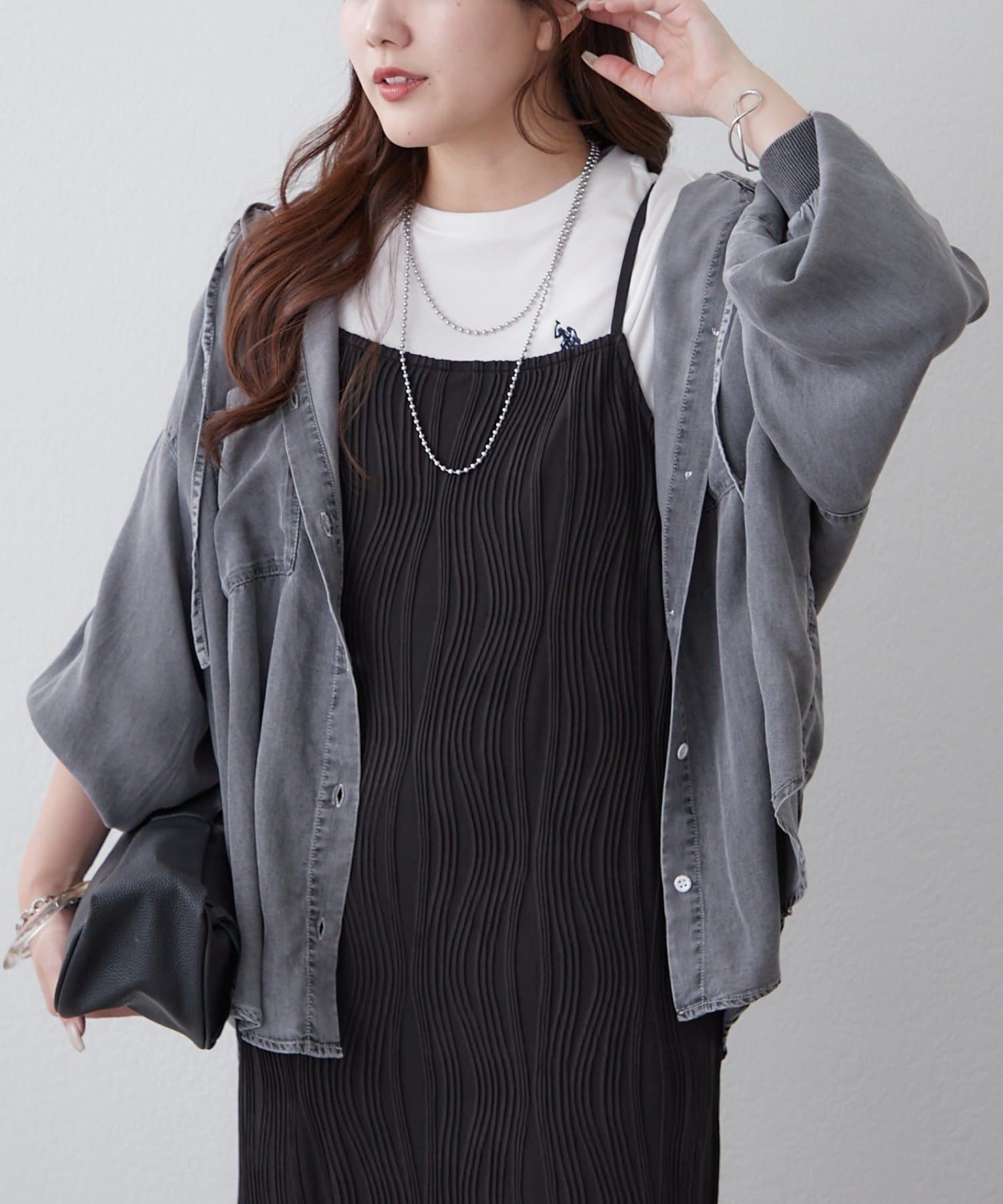 Remind me and forever(リマインドミーアンドフォーエバー) 【OTONA】デニムパーカーシャツ