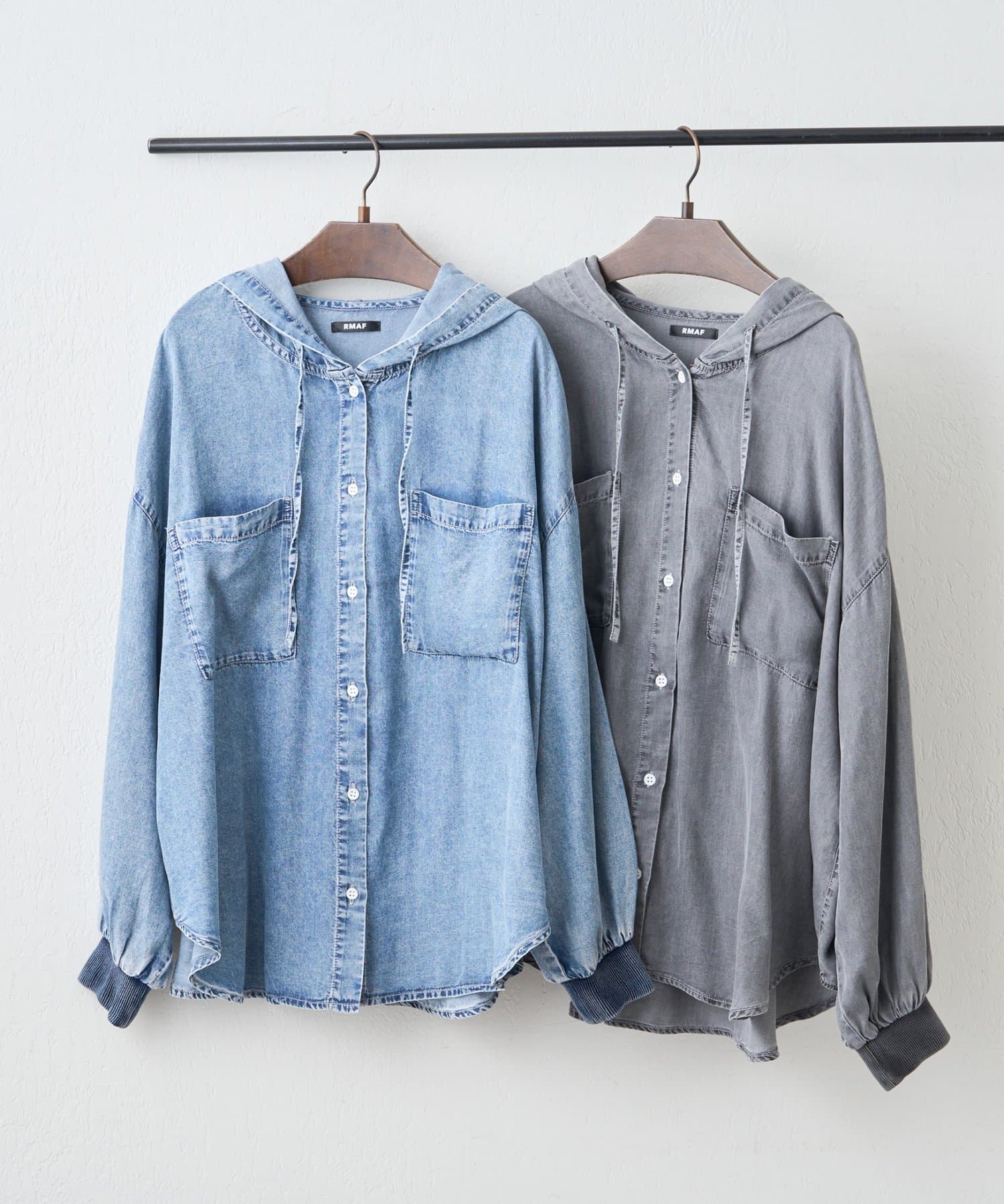 Remind me and forever(リマインドミーアンドフォーエバー) 【OTONA】デニムパーカーシャツ