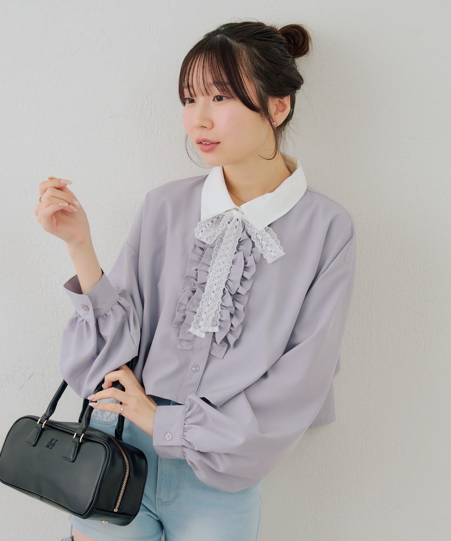 NICE CLAUP / OLIVE des OLIVE OUTLET(ナイスクラップ  / オリーブ デ オリーブ アウトレット) 【RMAF】フリルブラウス