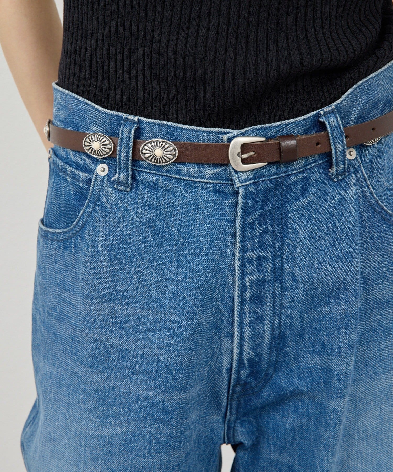 GALLARDAGALANTE(ガリャルダガランテ) 【Puntovita】コンチョレザーナローベルト