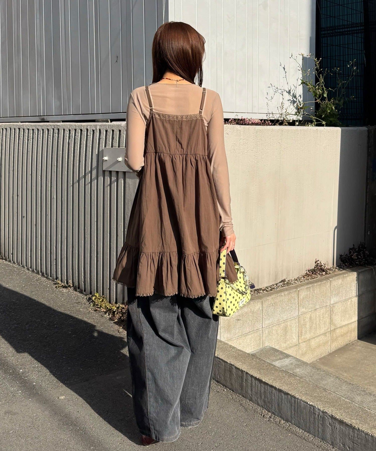 CIAOPANIC(チャオパニック) レーステープコットンチュニックキャミワンピース