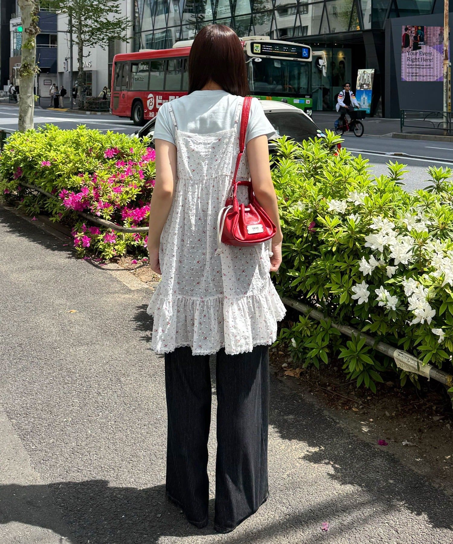 CIAOPANIC(チャオパニック) 【新色ピンク追加】レーステープコットンチュニックキャミワンピース