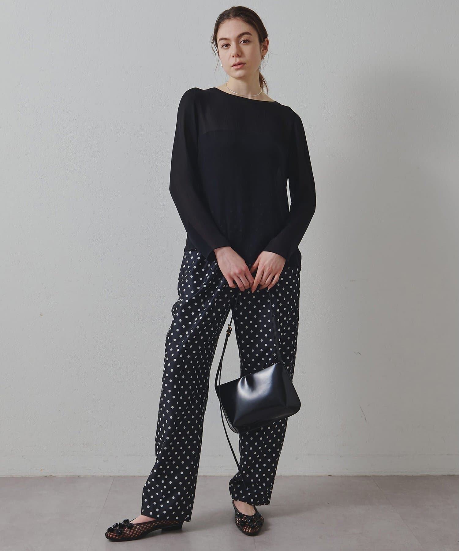 Whim Gazette(ウィム ガゼット) 【Drawing Numbers】トリアセポリシースルーブラウス