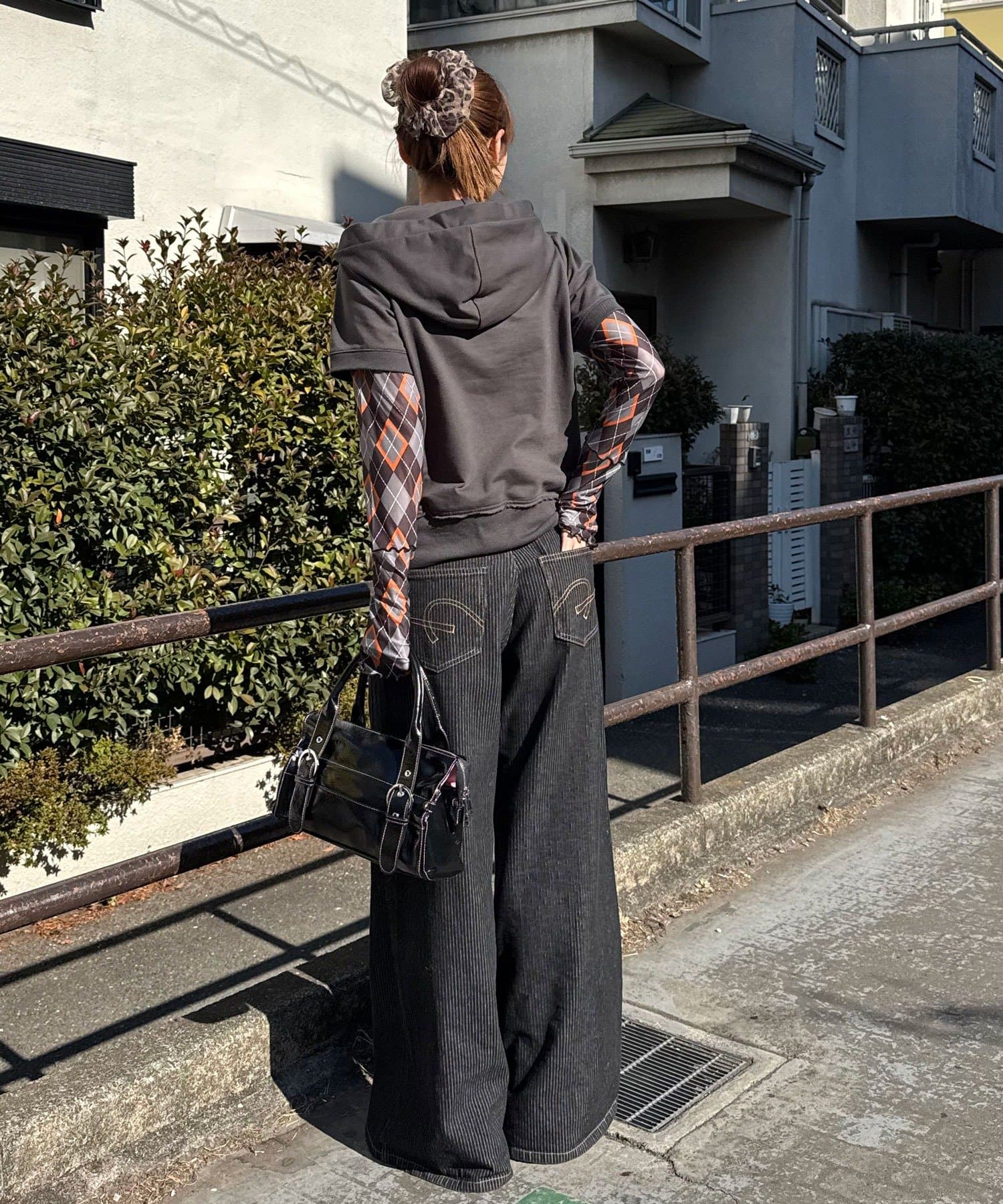 CIAOPANIC(チャオパニック) リボンパフスリーブ半袖スウェットパーカー