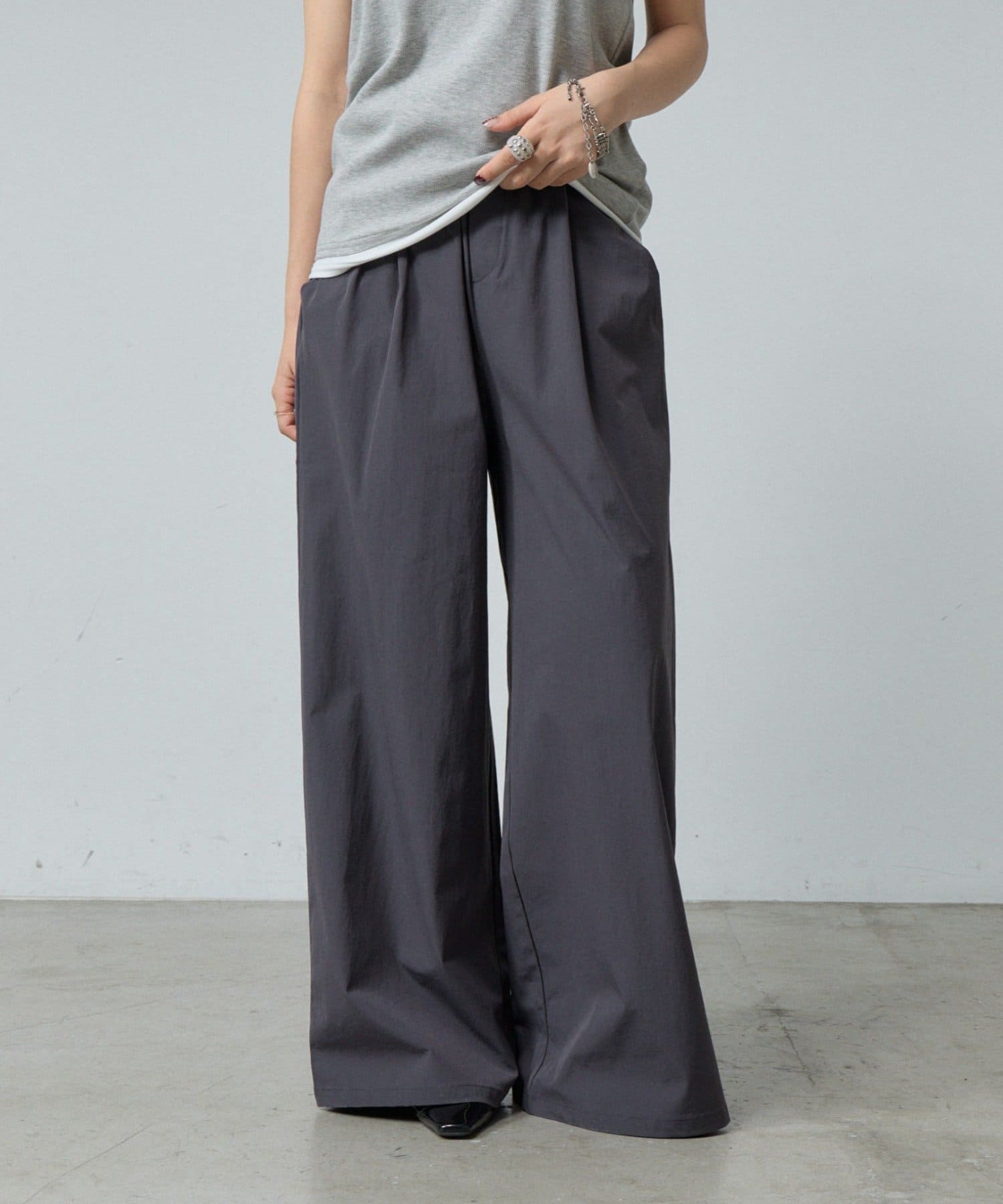 -goocy-(グーシー) 【ラッシュガード】タックワイドパンツ