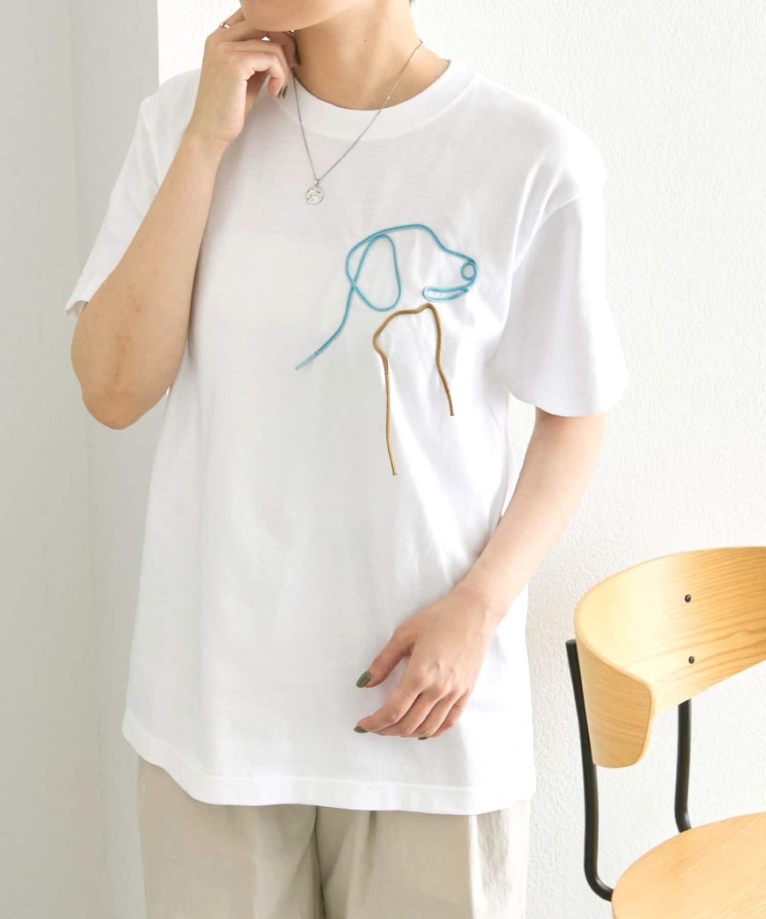 ear PAPILLONNER(イア パピヨネ) 《綿100％》アニマルコードTシャツ【SUM1 STYLE(スミスタイル)】