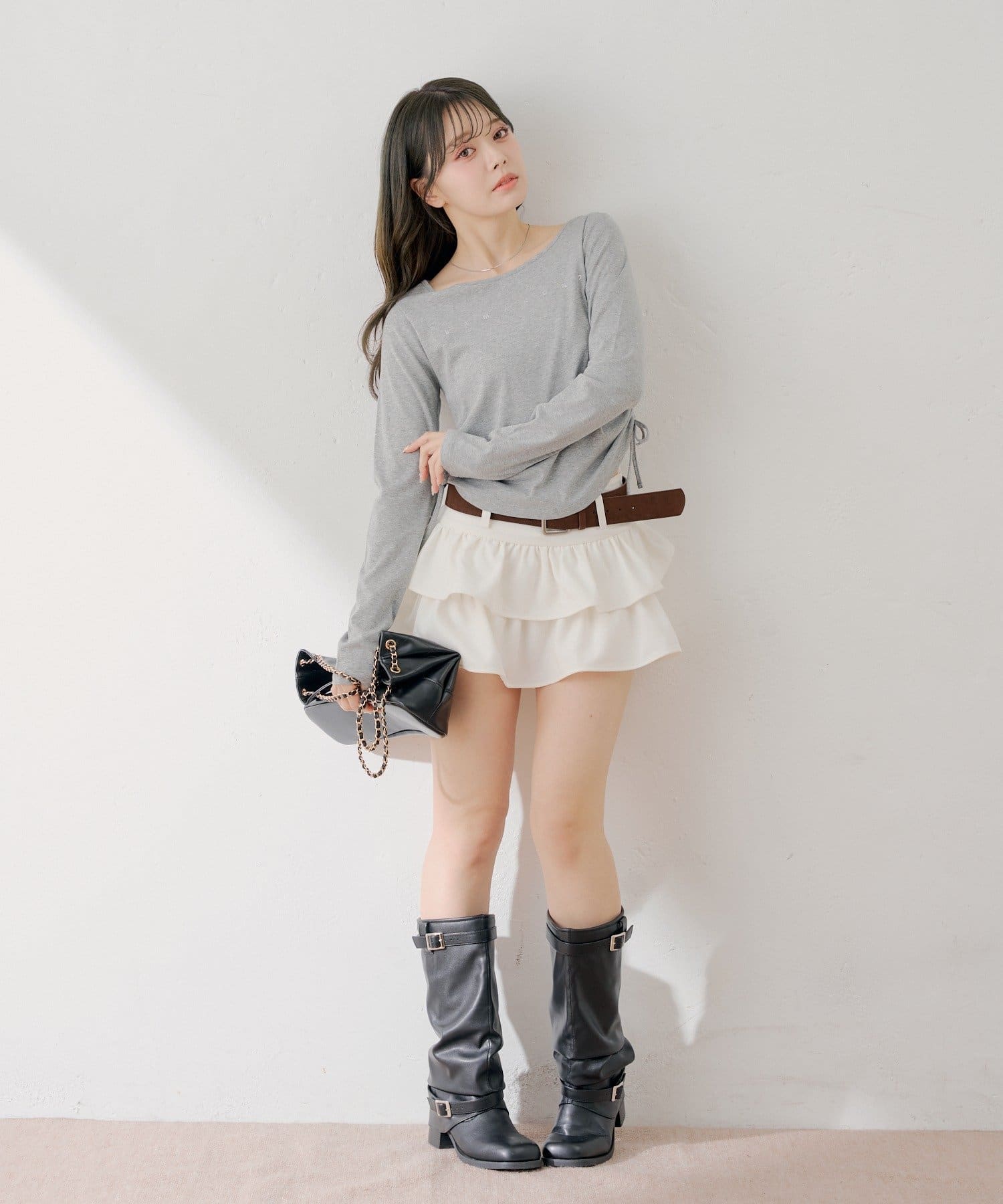 Chico(チコ) ラインストーンロゴロンT