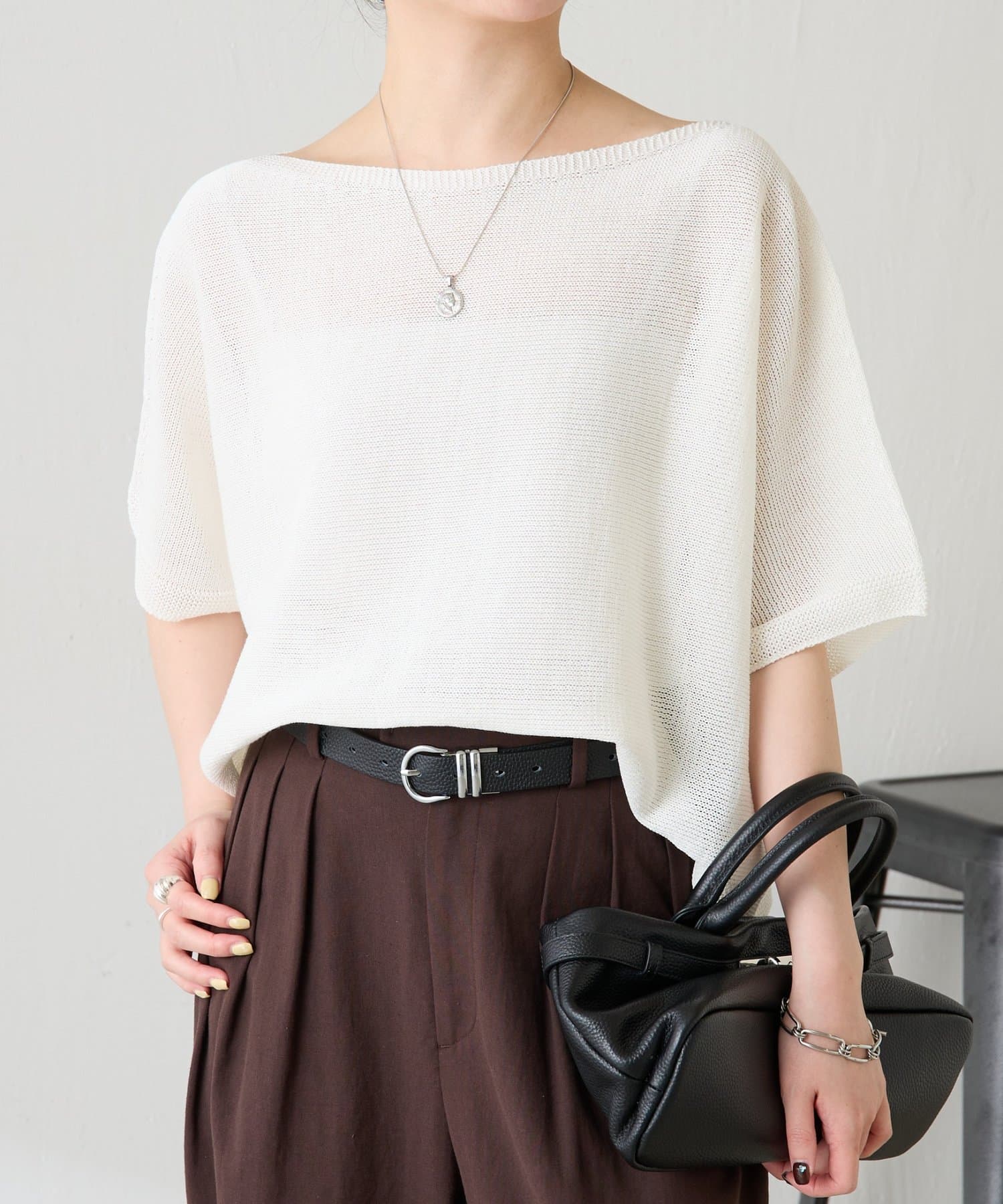 COLLAGE GALLARDAGALANTE(コラージュ ガリャルダガランテ) 【二の腕カバー】シャーリーカーンハーフスリーブニット