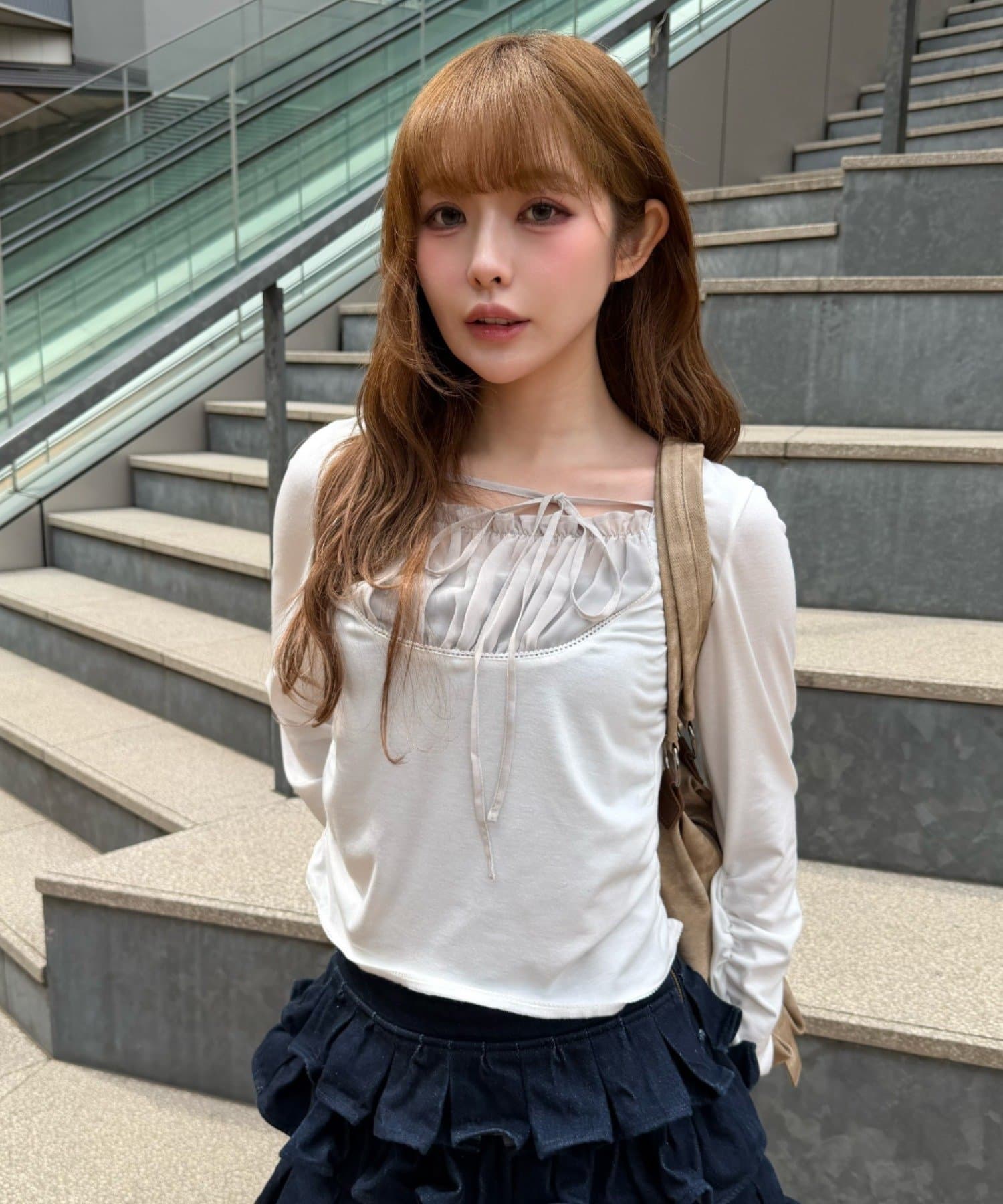 RAY CASSIN(レイカズン) シフォンドッキングロンT