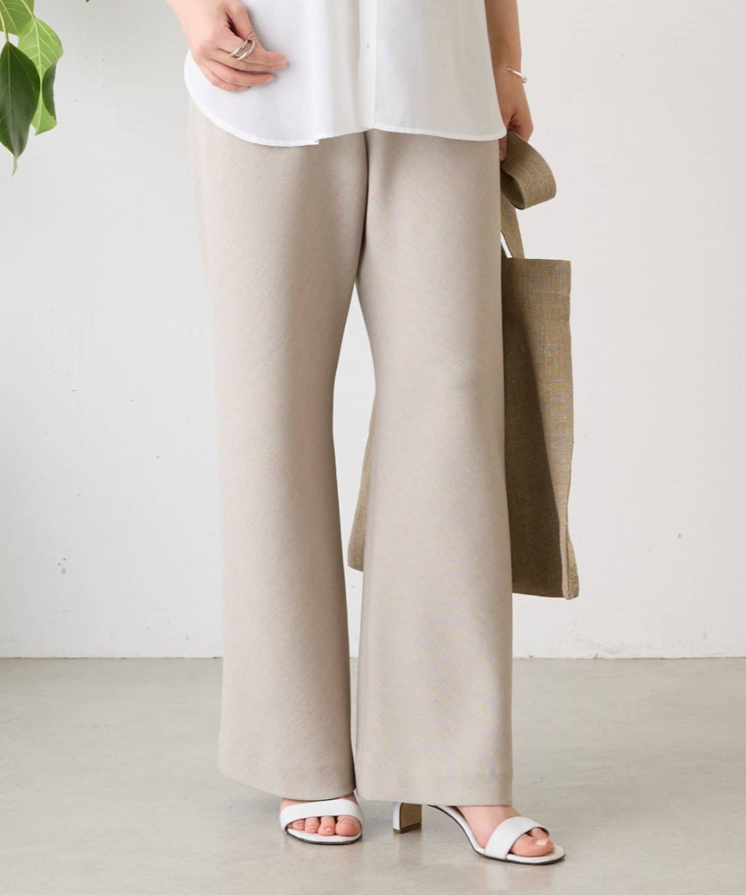 BEARDSLEY(ビアズリー) 《2/12(木)12：00予約開始》リネン調バイヤスパンツ