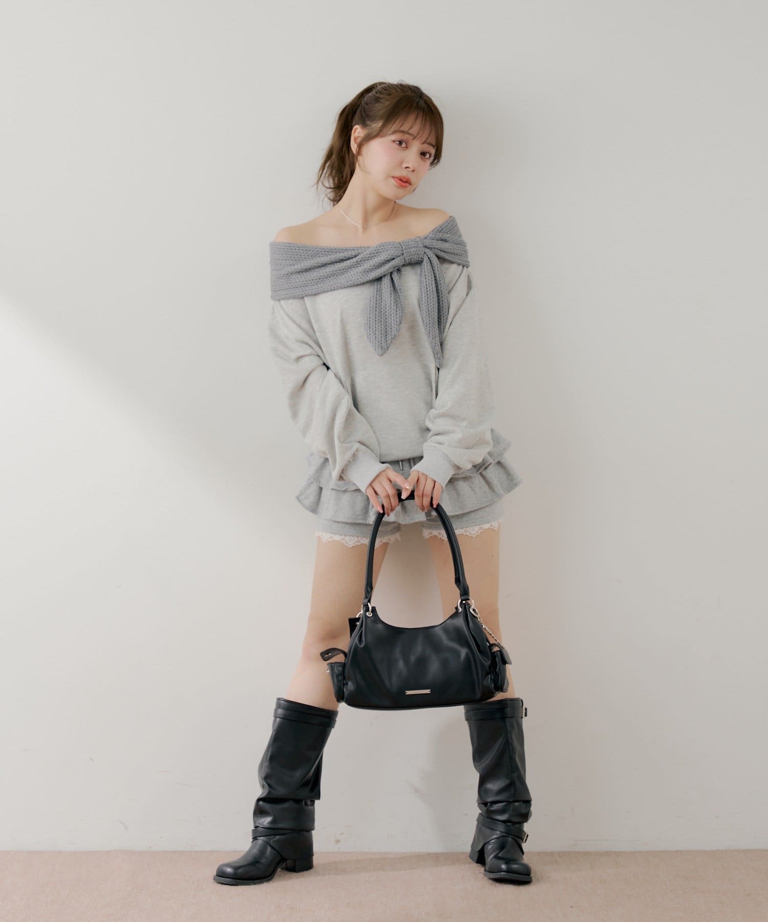 Chico(チコ) オフショルリボンスウェット