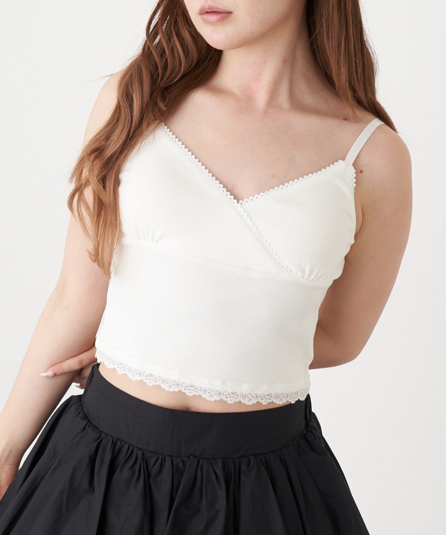 RAY CASSIN(レイカズン) カシュクールレースキャミ