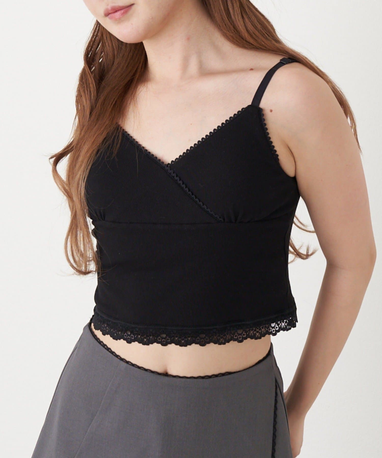 RAY CASSIN(レイカズン) カシュクールレースキャミ